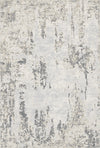 Silver Mist Distressed Abstract Rug Silver