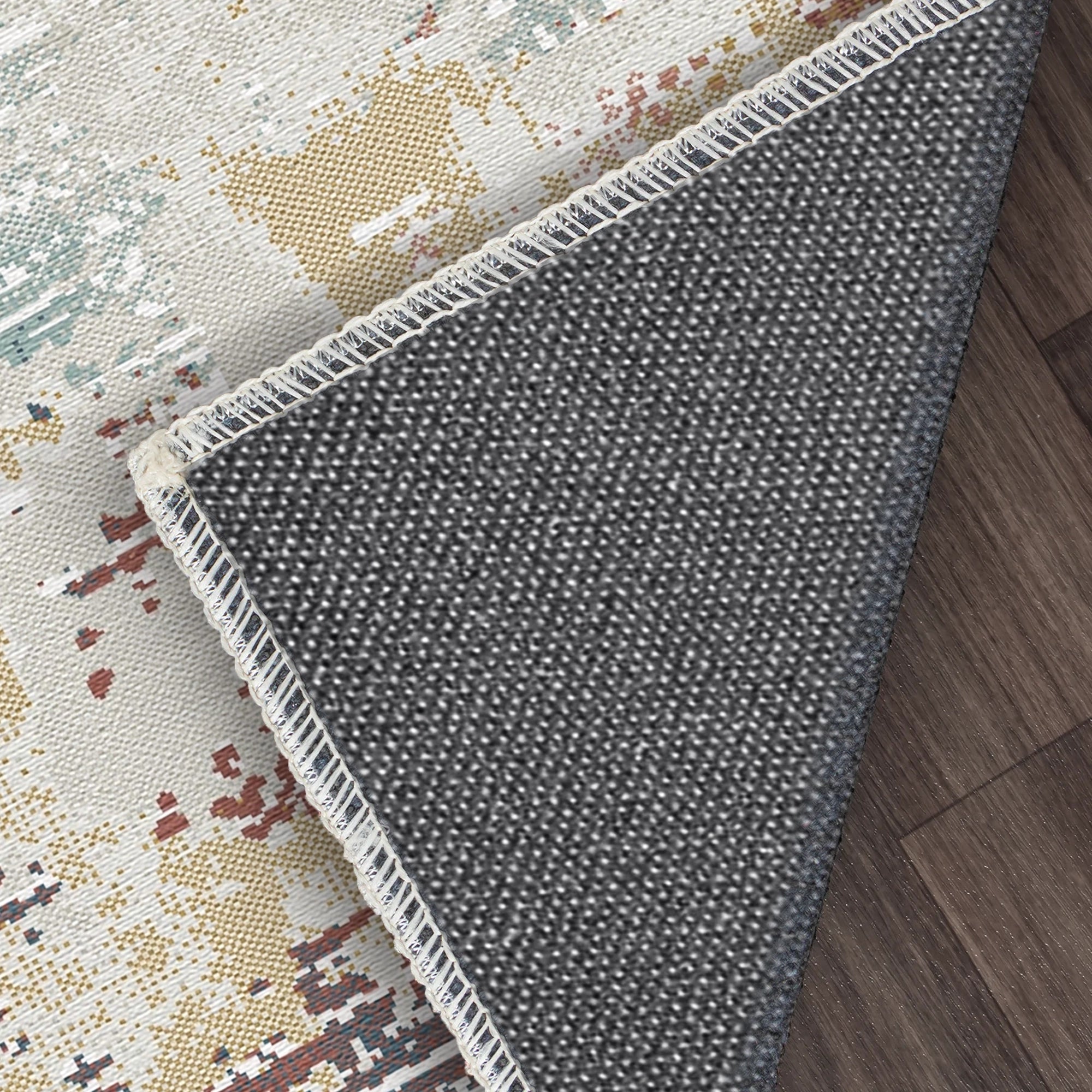 Tappeto Astratto Industriale Orizzonte Ambra