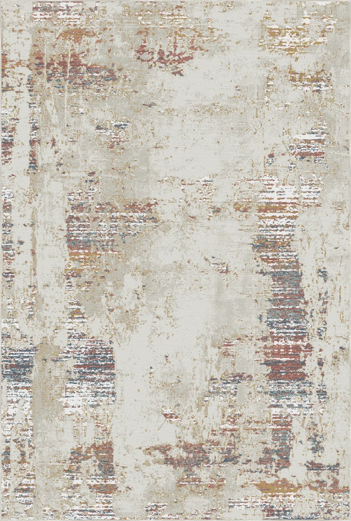 Amber Tide Distressed Abstract Rug