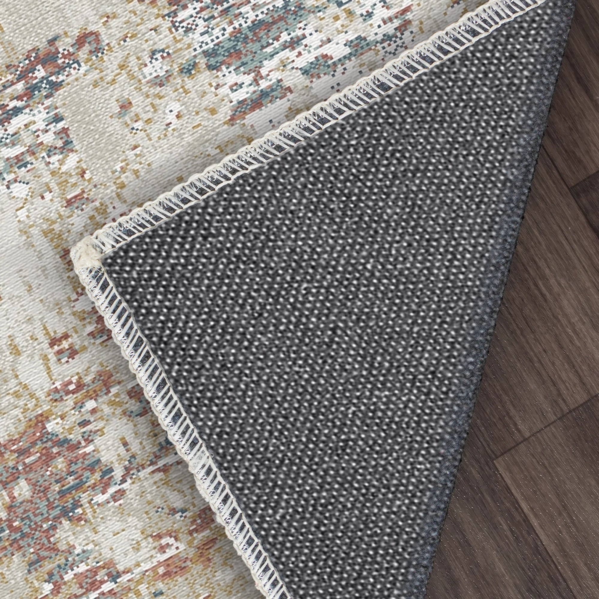 Amber Tide Distressed Abstract Rug