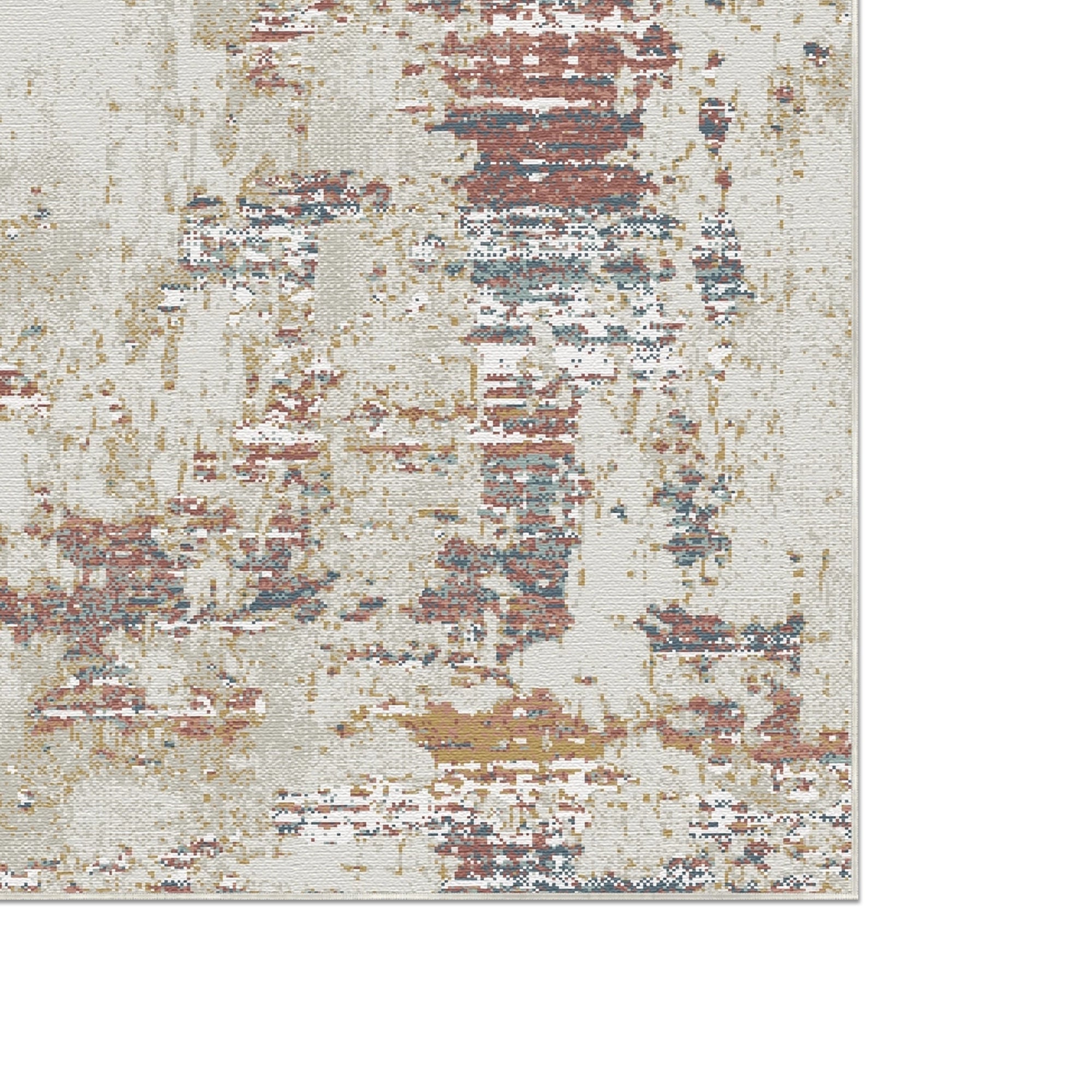 Amber Tide Distressed Abstract Rug