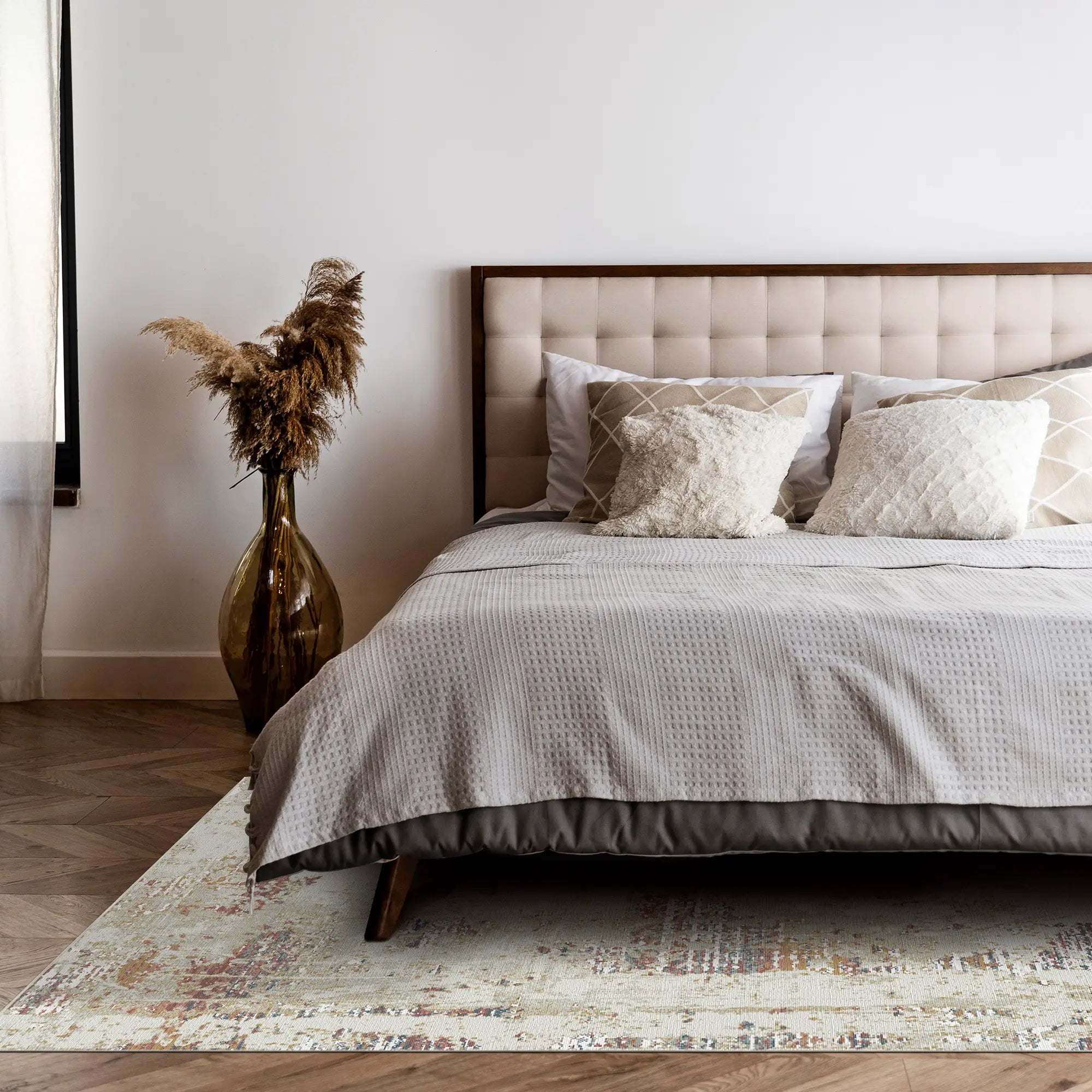 Amber Tide Distressed Abstract Rug