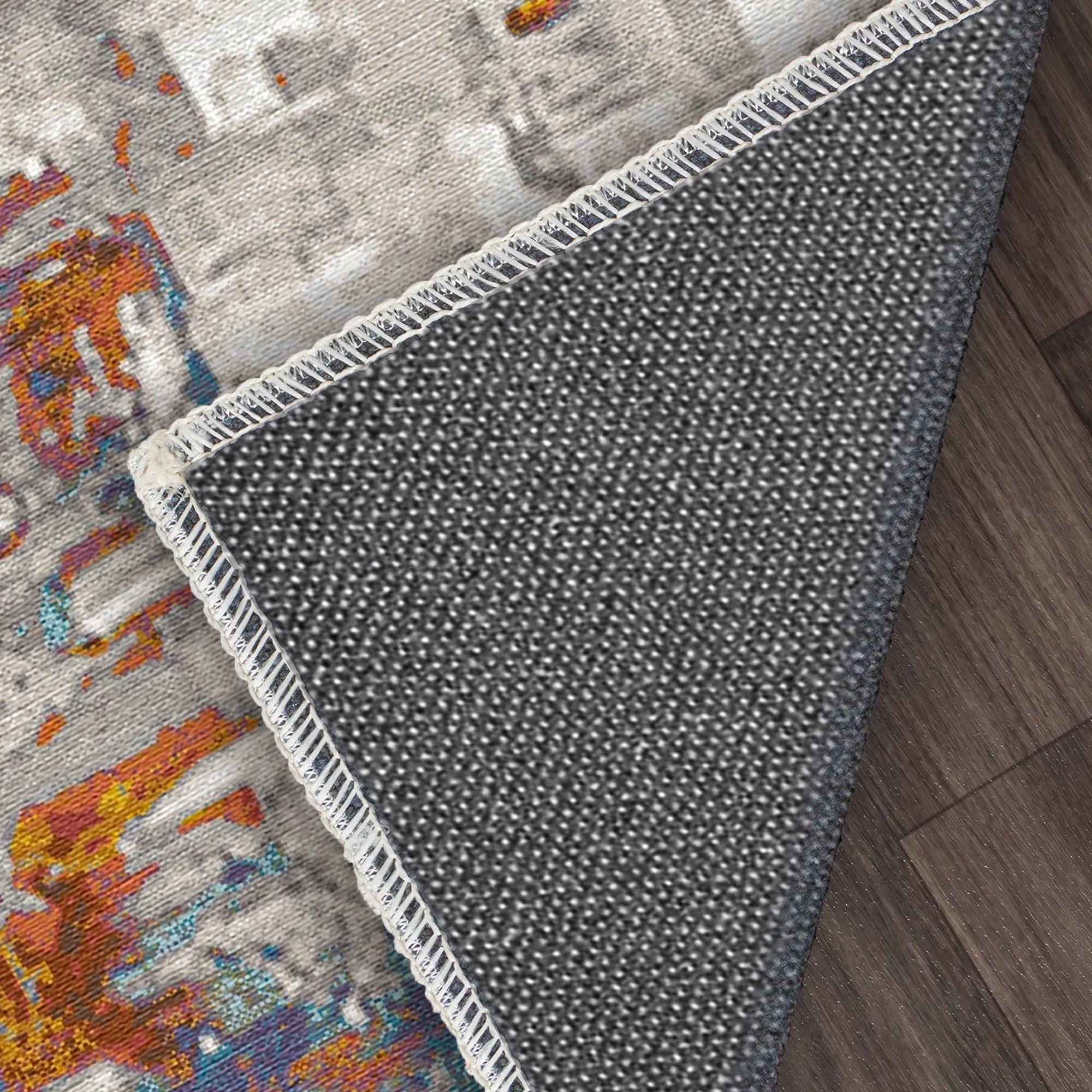 Mirror Slate Industrial Abstract Rug