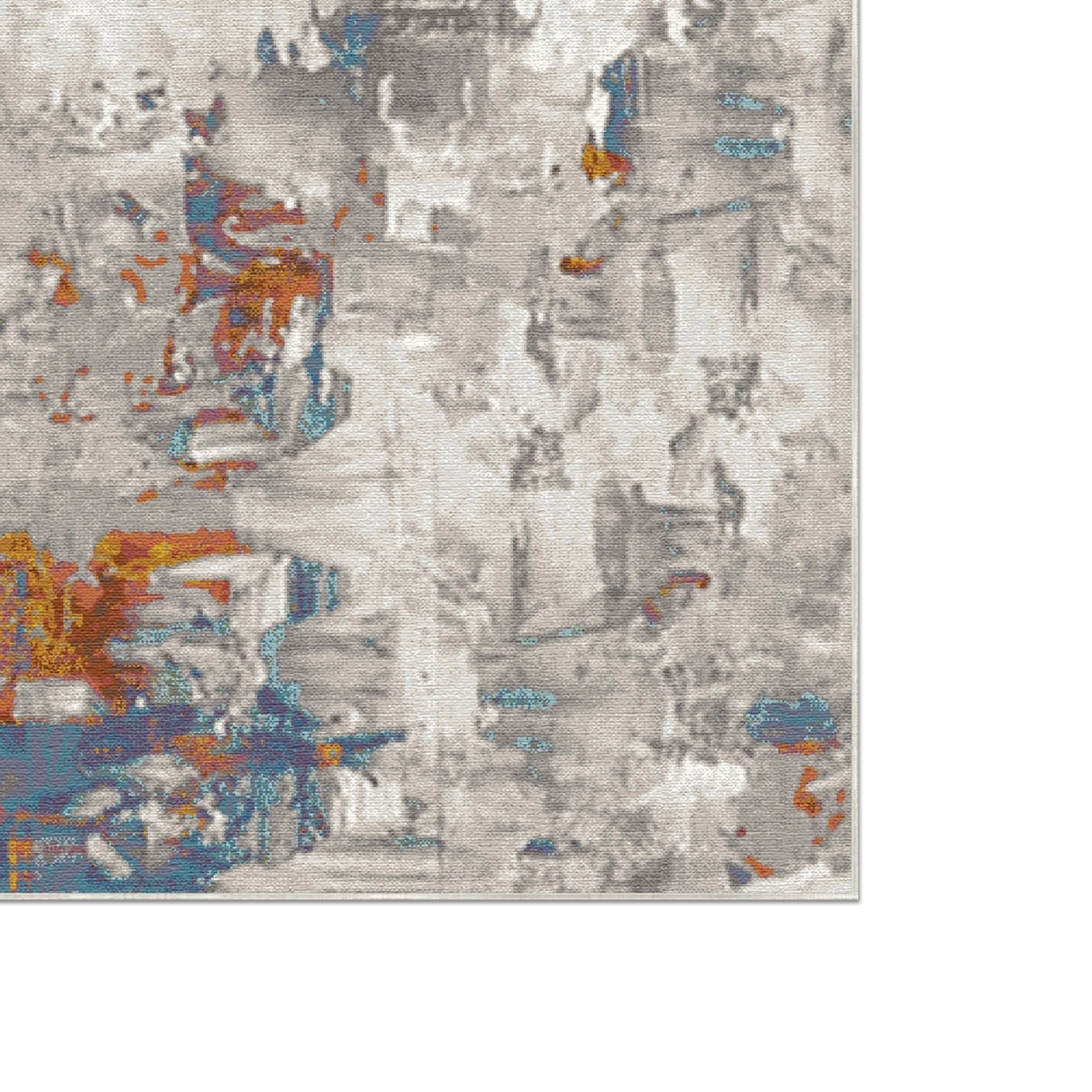 Mirror Slate Industrial Abstract Rug