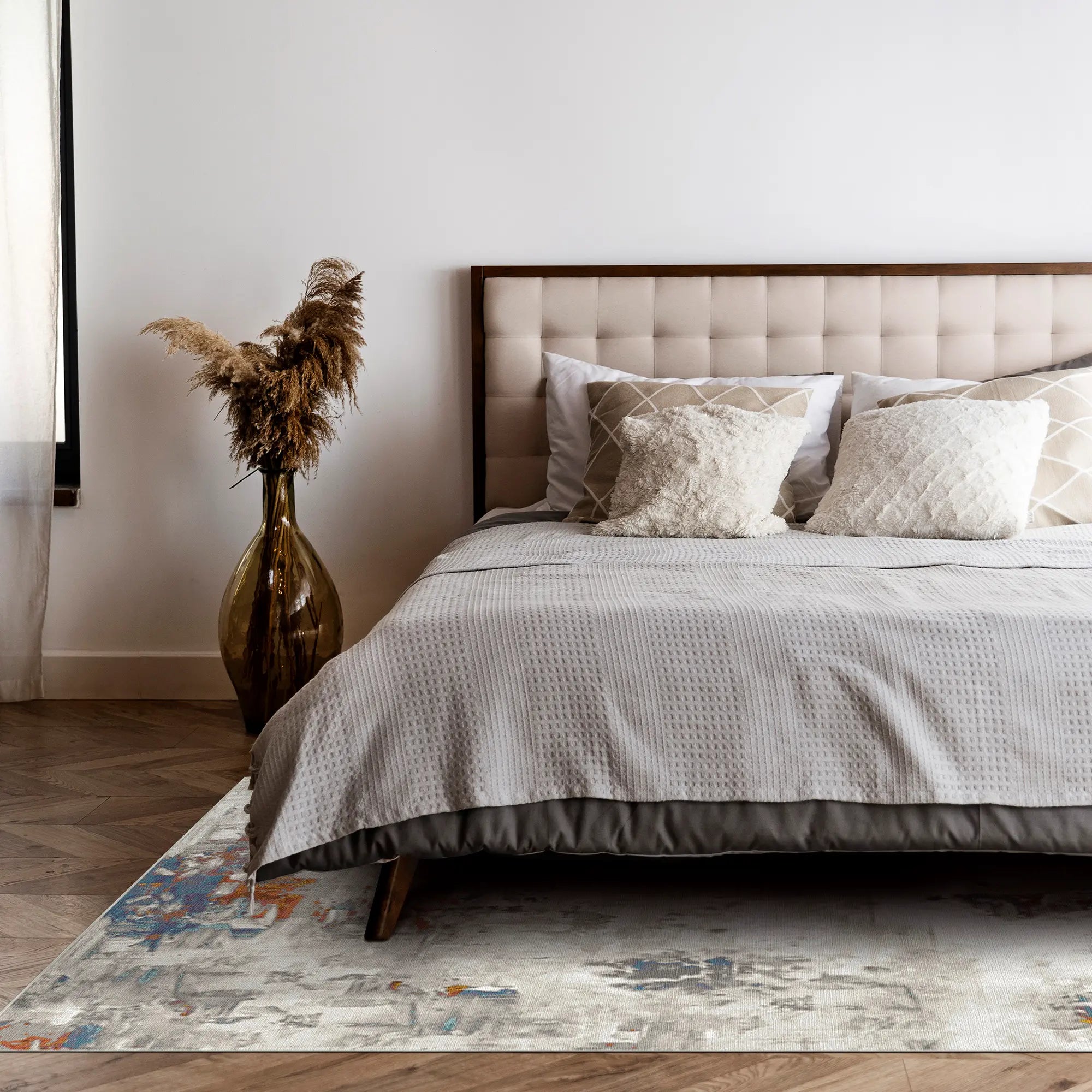 Mirror Slate Industrial Abstract Rug