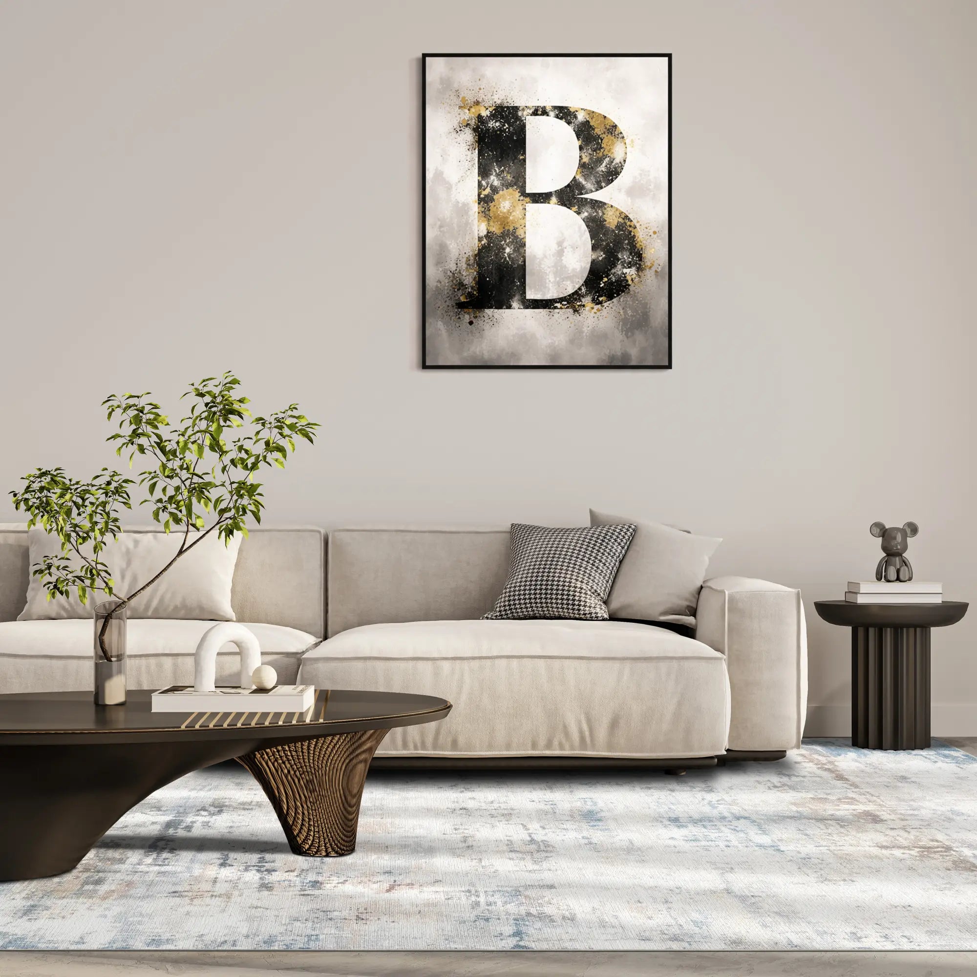 Serene Nimbus Distressed Abstract Rug