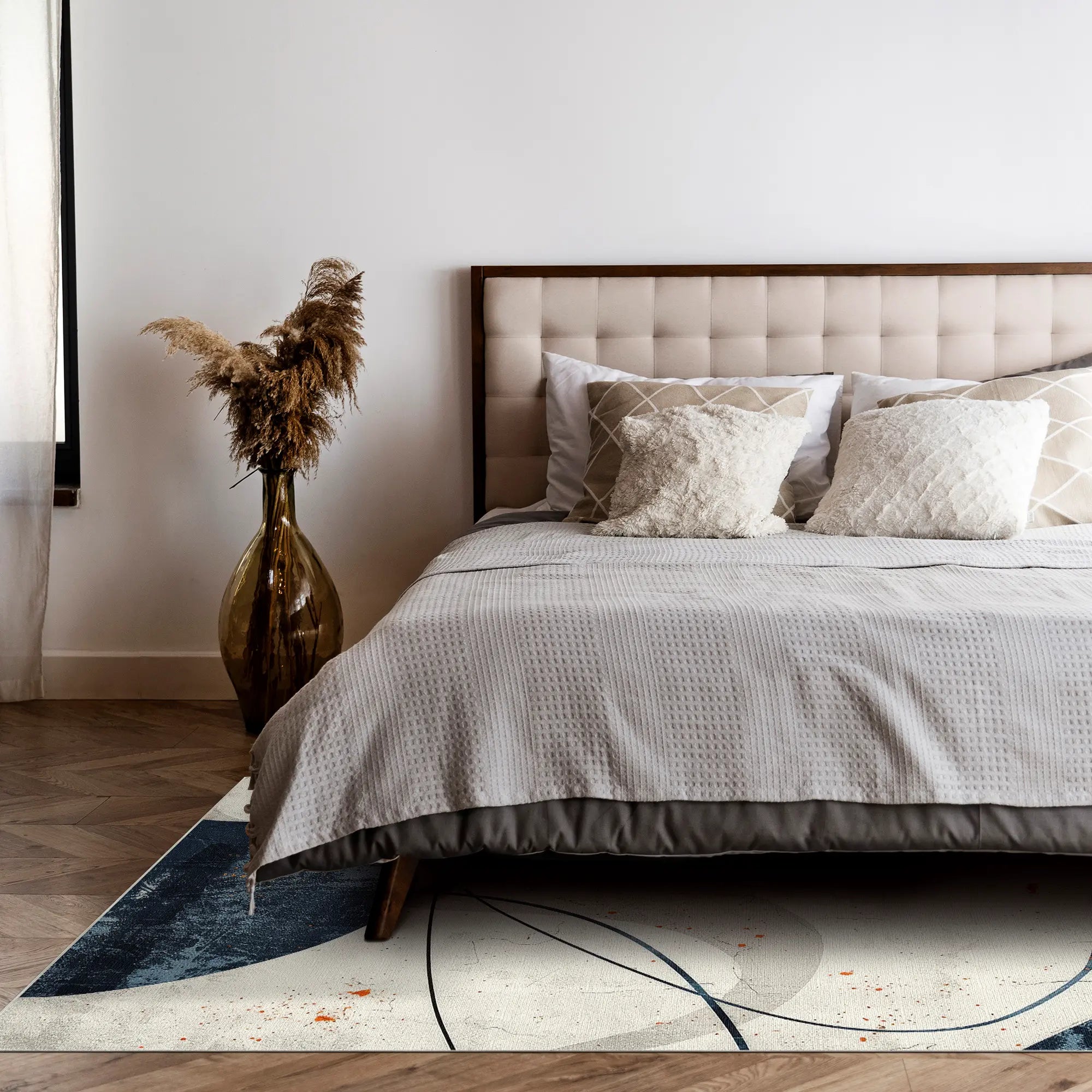 Celestial Orbit Geometric Abstract Rug