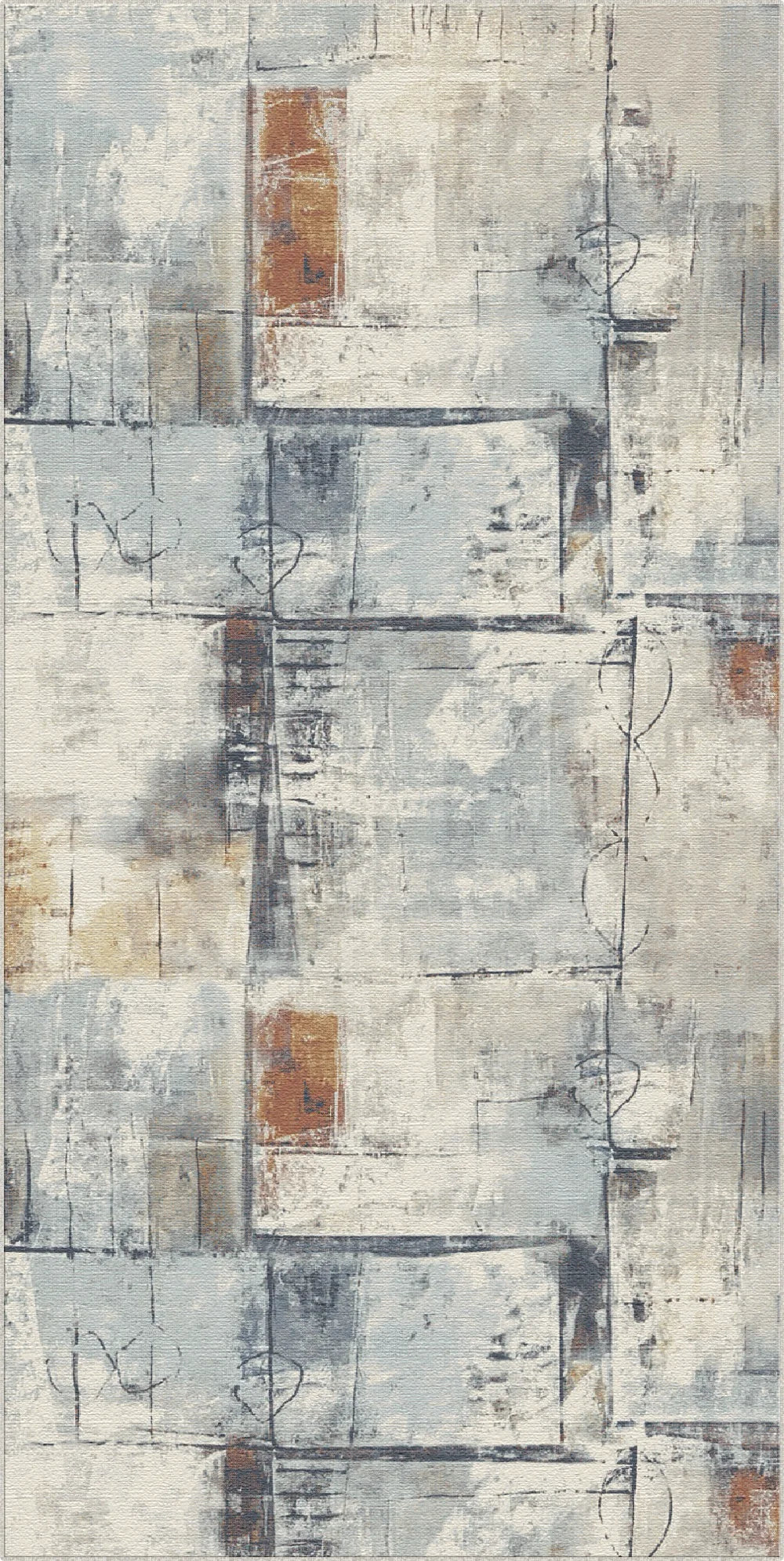 Tappeto Astratto Blocchi Galleria Urbana