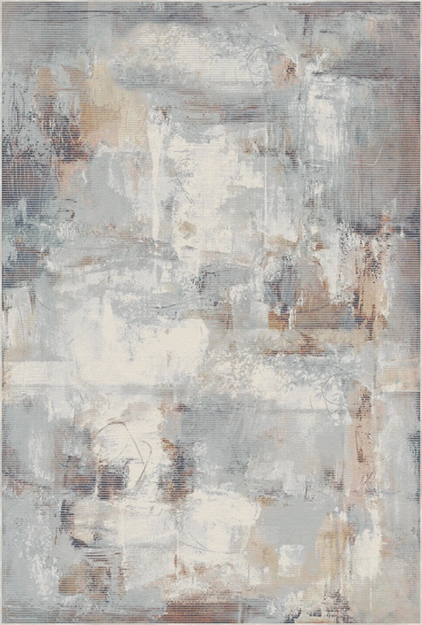 Atmospheric Horizon Distressed Abstract Rug