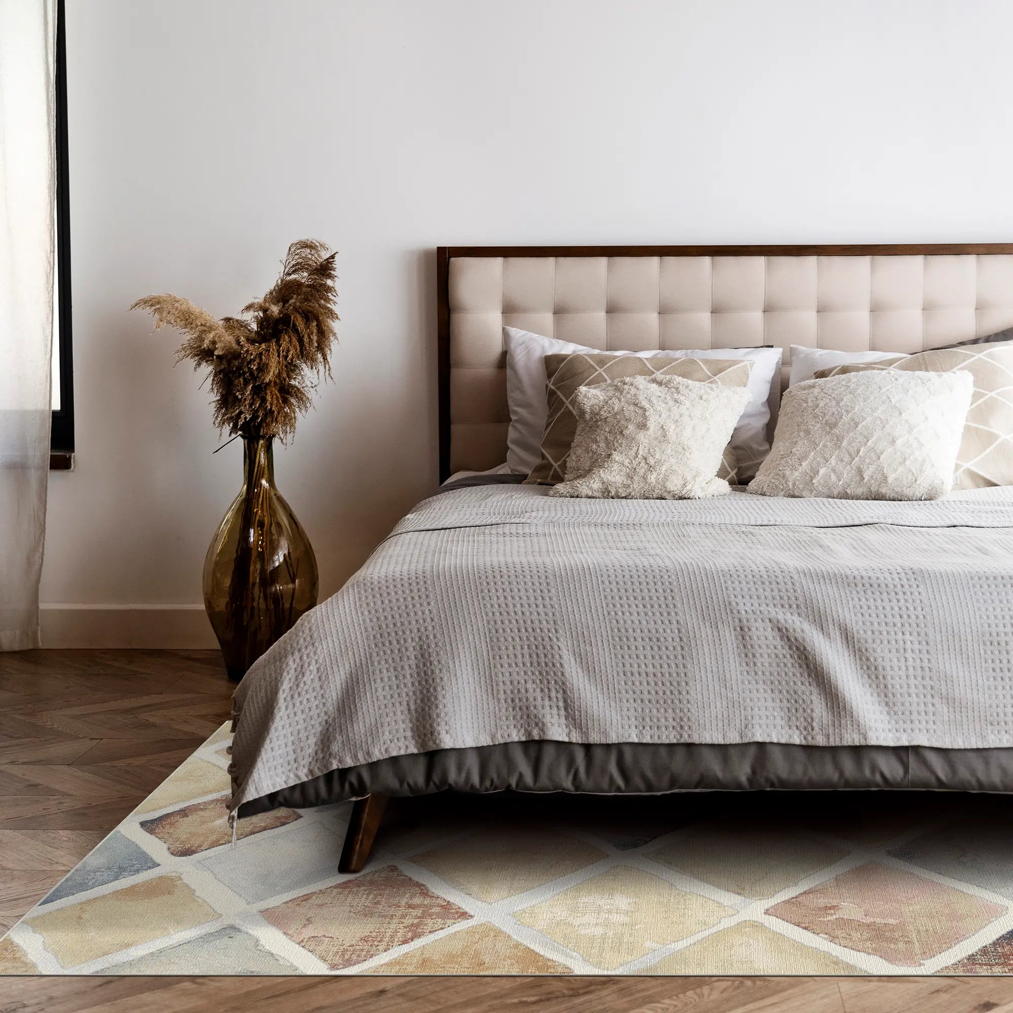 Mosaic Drift Watercolor Harlequin Rug