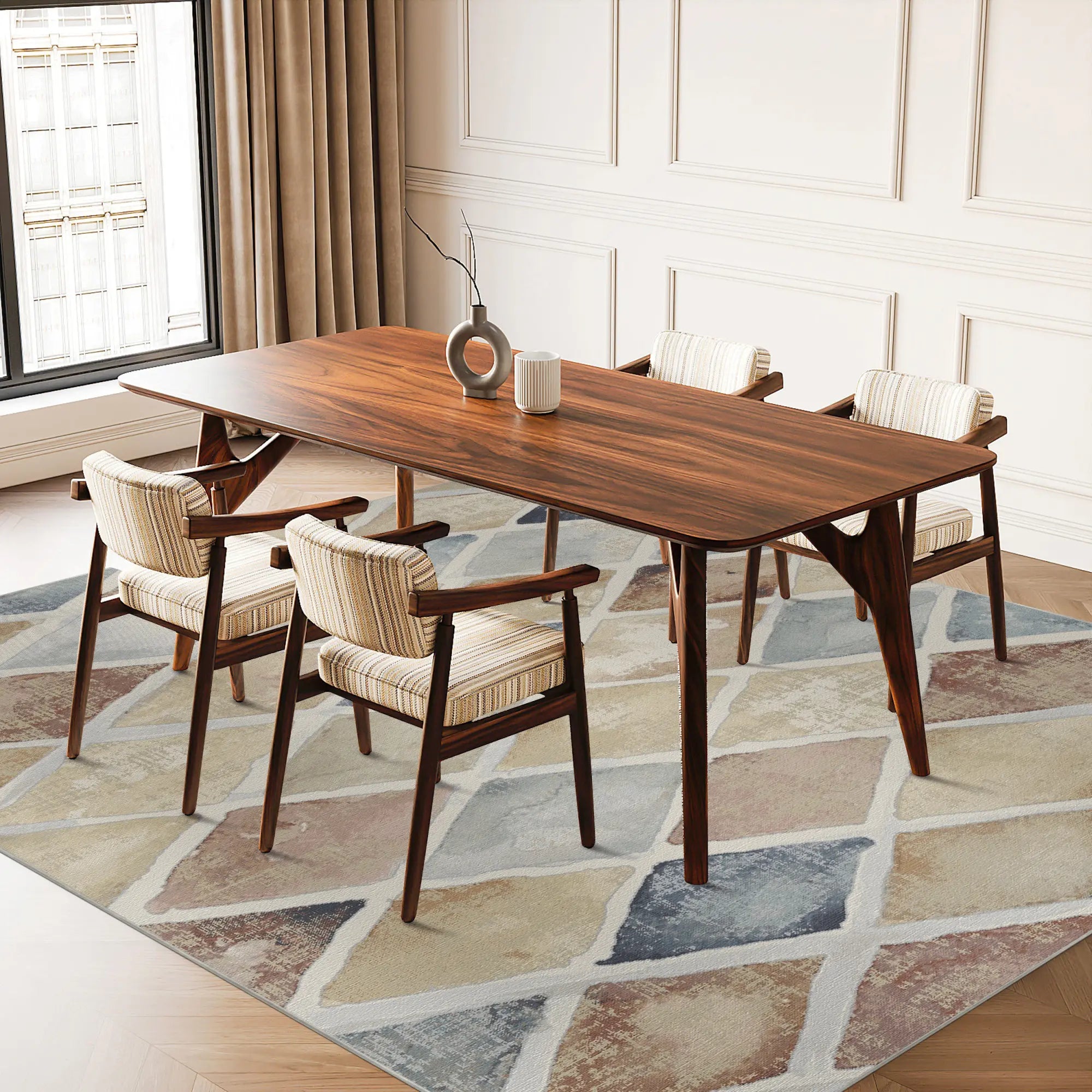 Mosaic Drift Watercolor Harlequin Rug