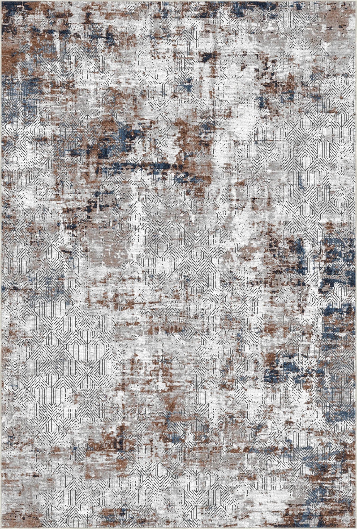 Industrial Ethno Geometric Rug