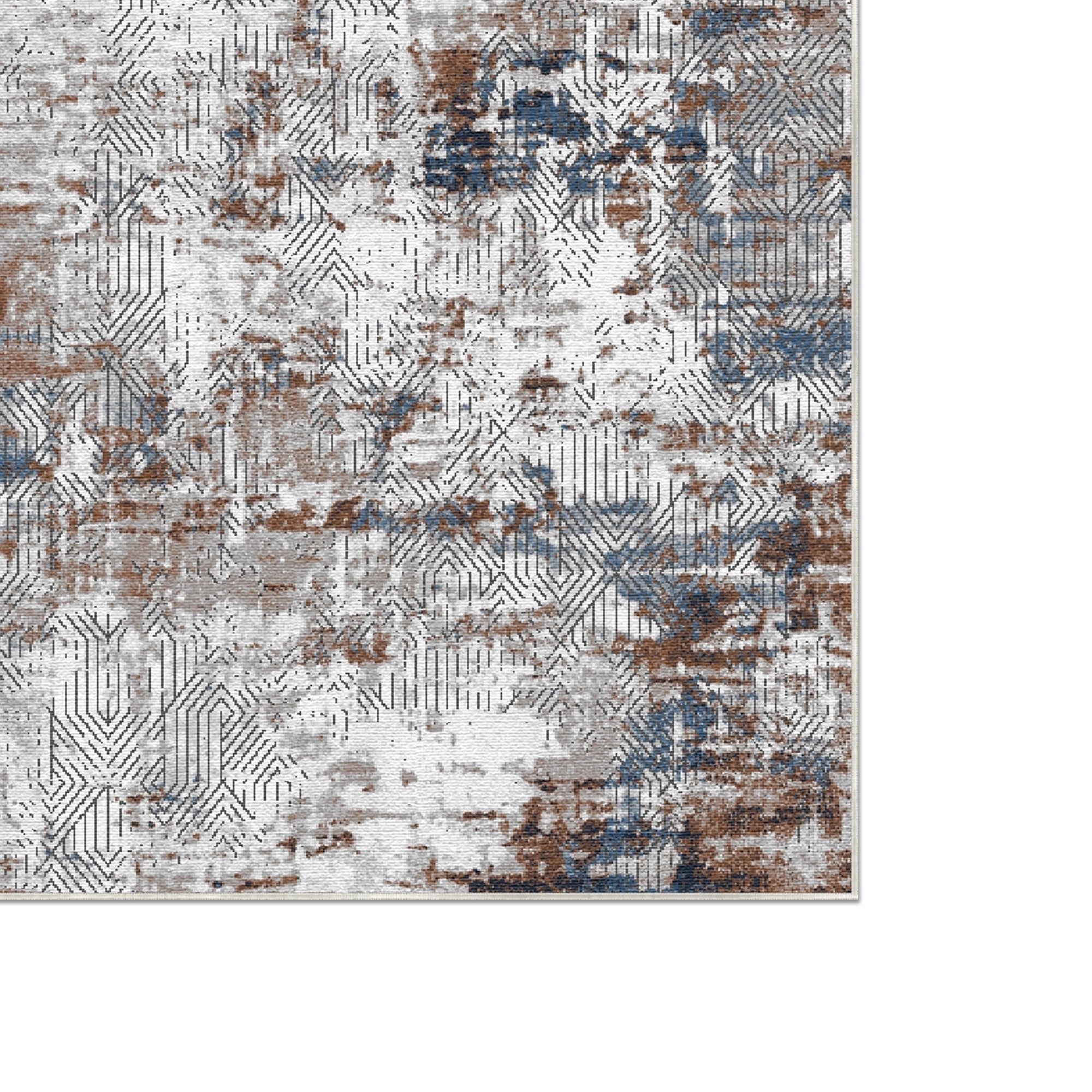Industrial Ethno Geometric Rug