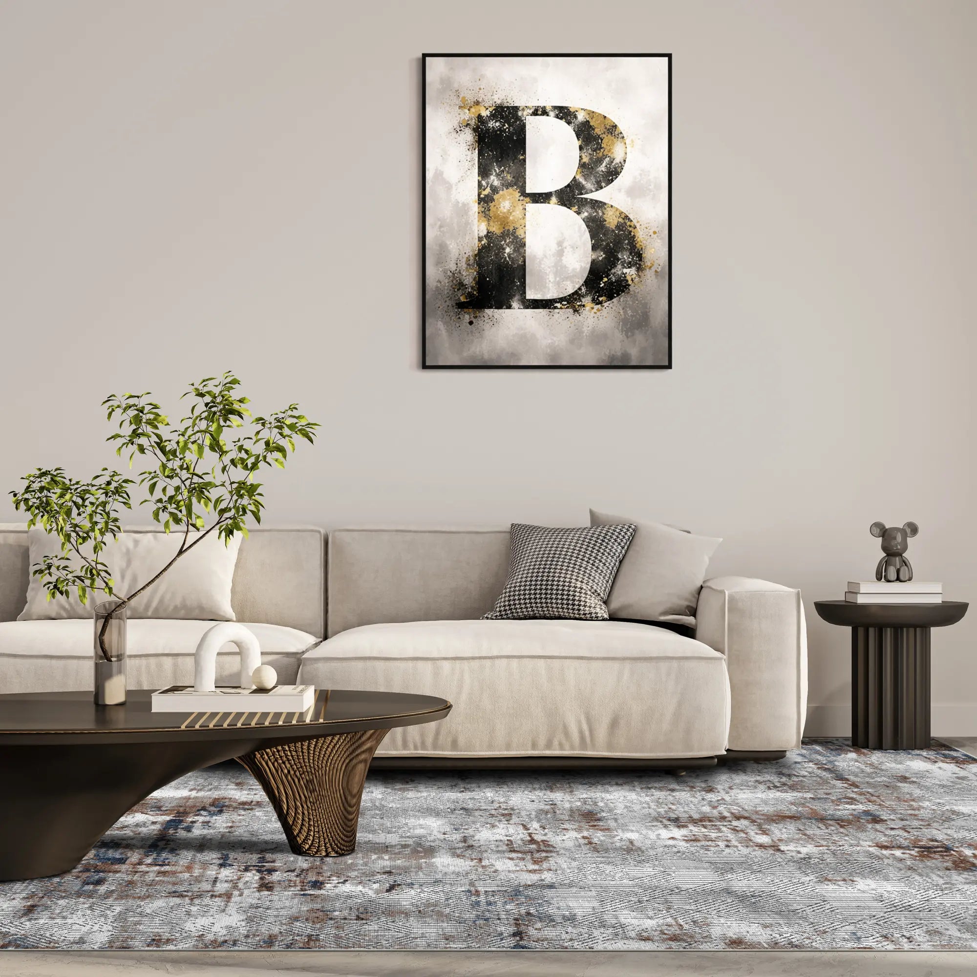 Industrial Ethno Geometric Rug