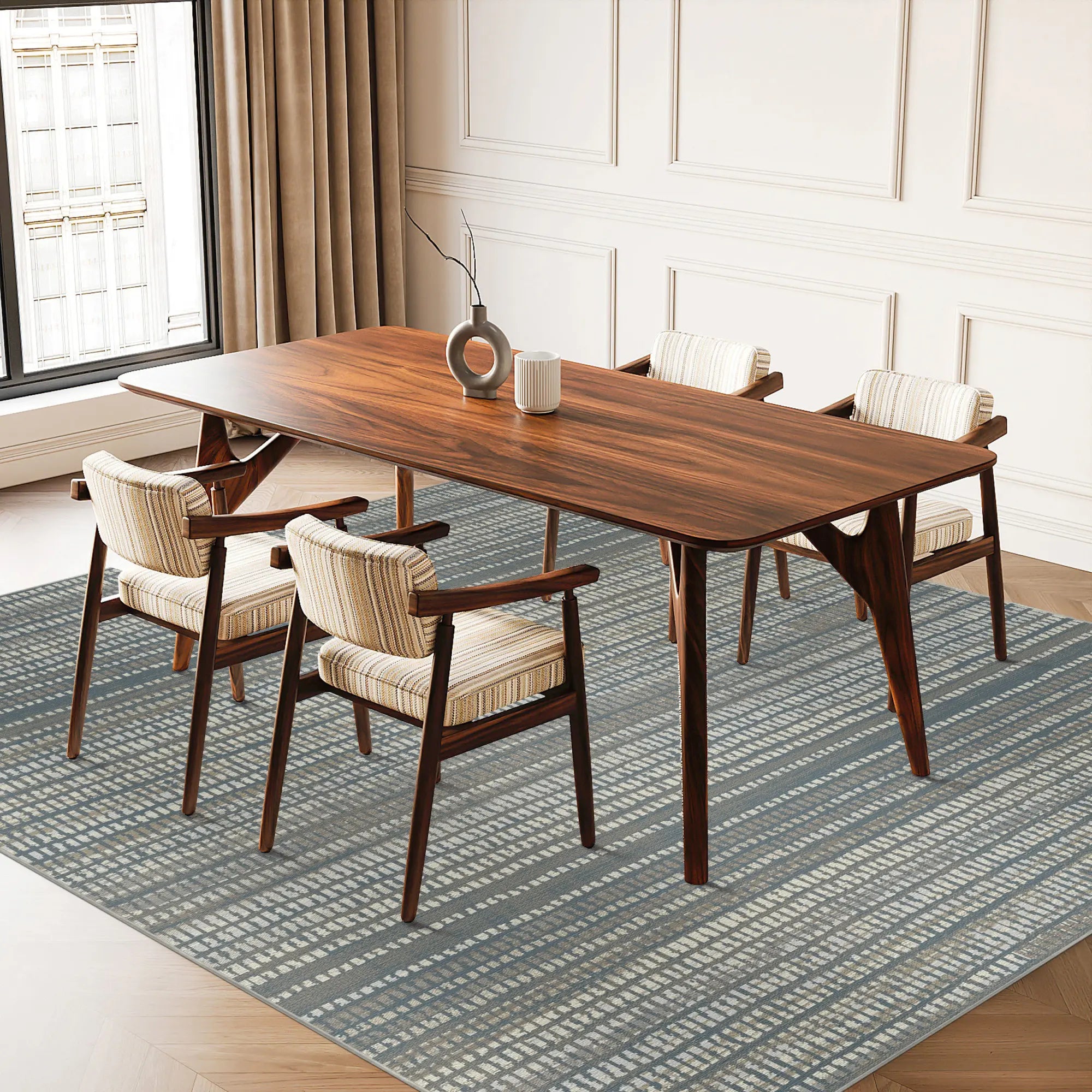 Tappeto Astratto Lineare Orizzonte Costiero