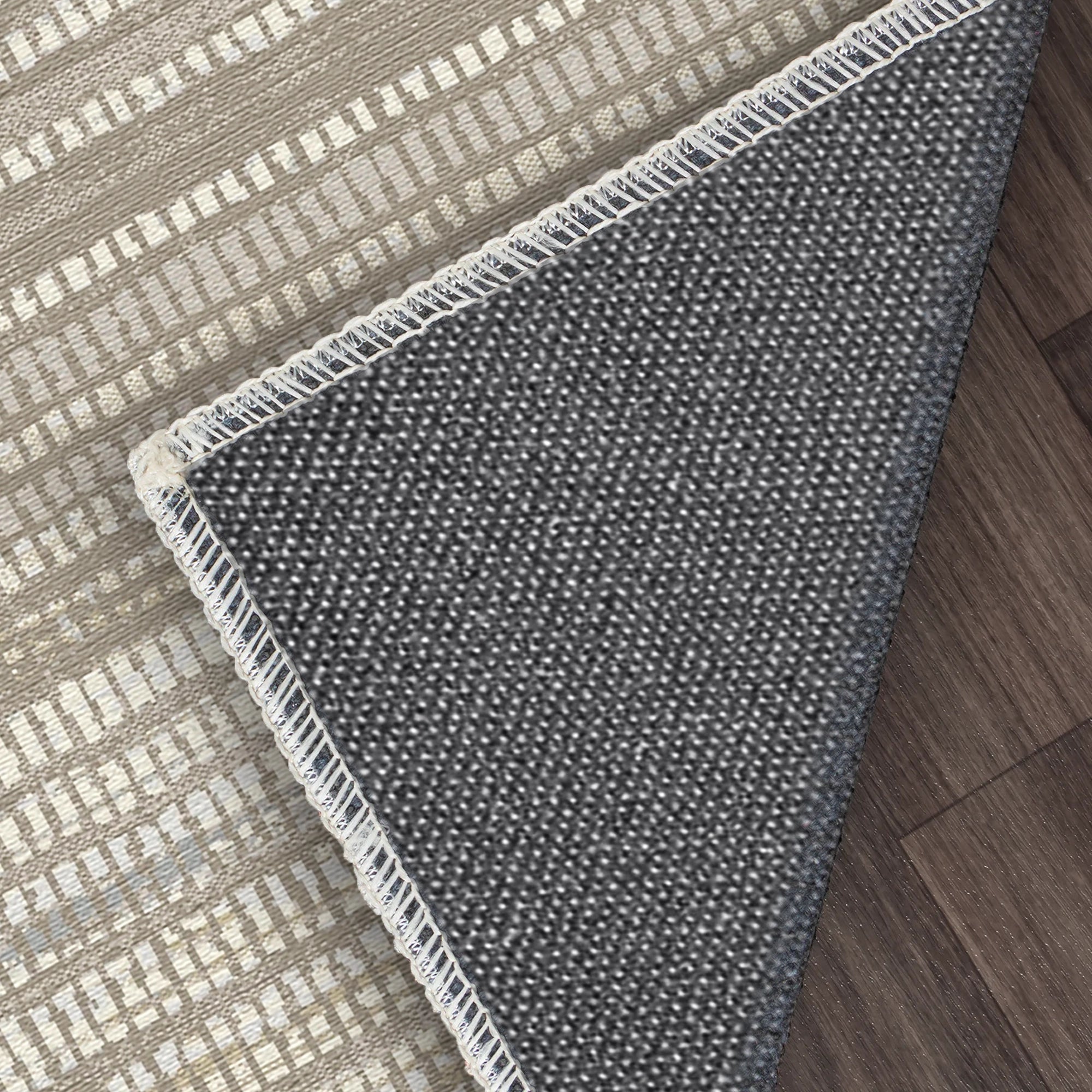 Tappeto Minimalista Taupe Striato