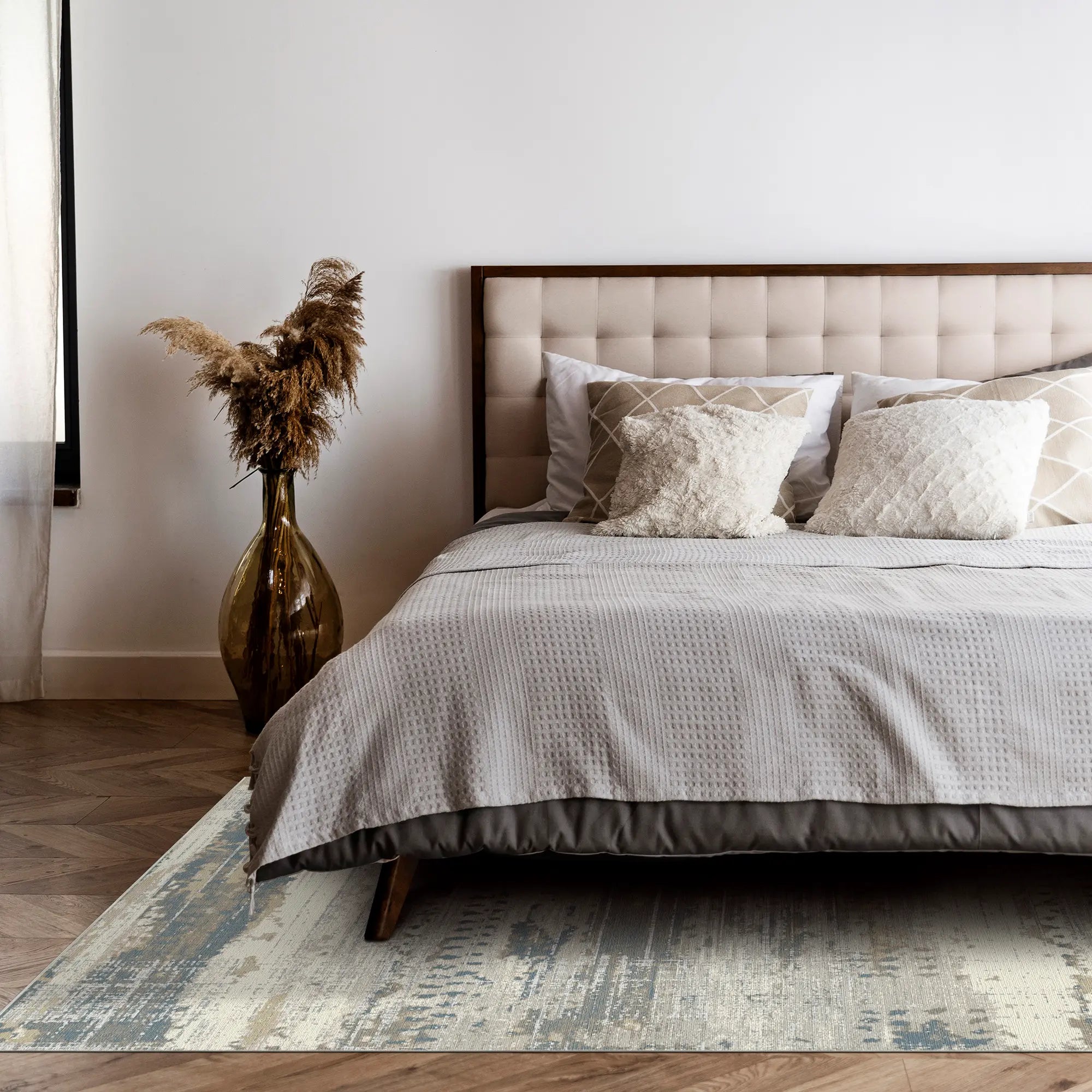 Azure Strata Distressed Rug