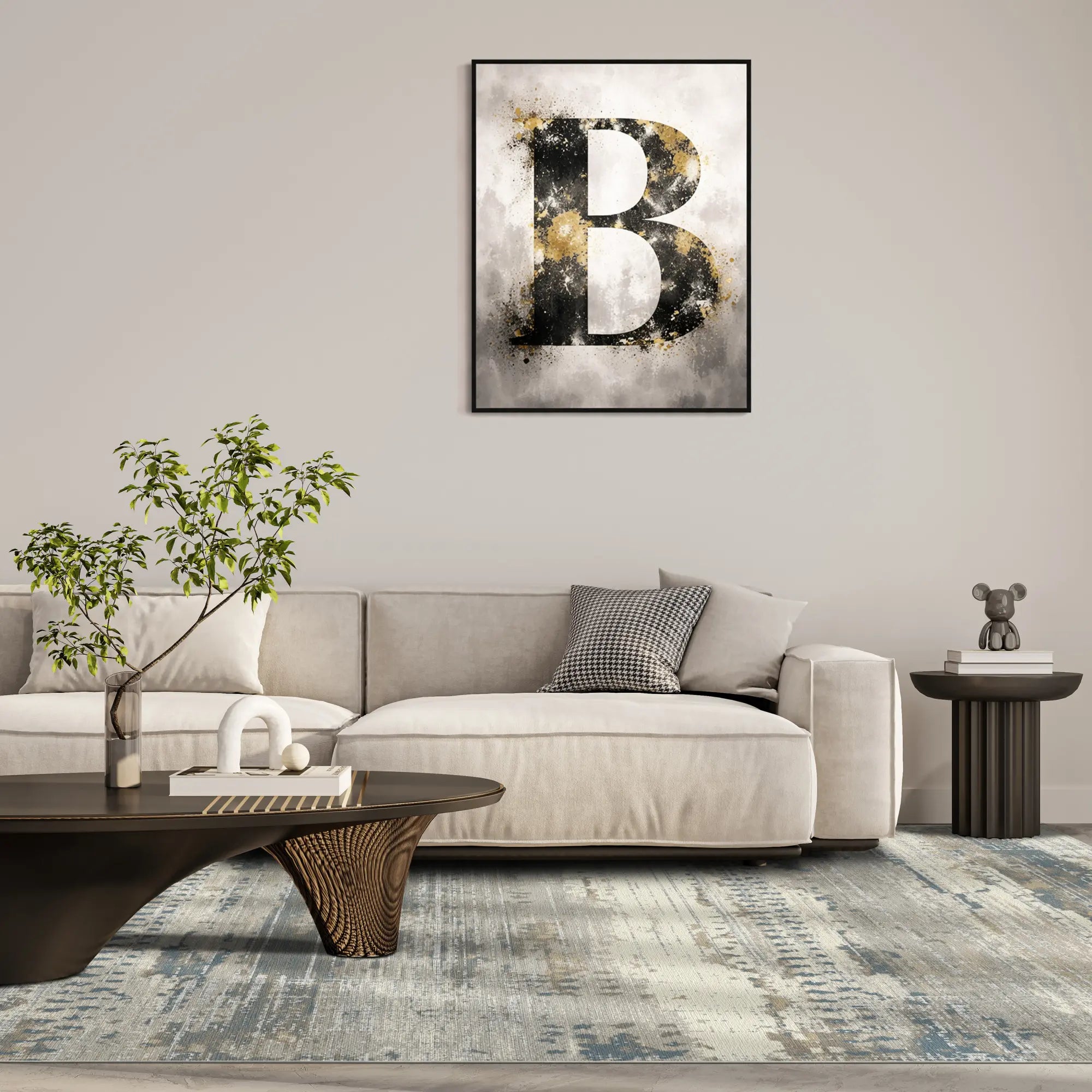 Azure Strata Distressed Rug