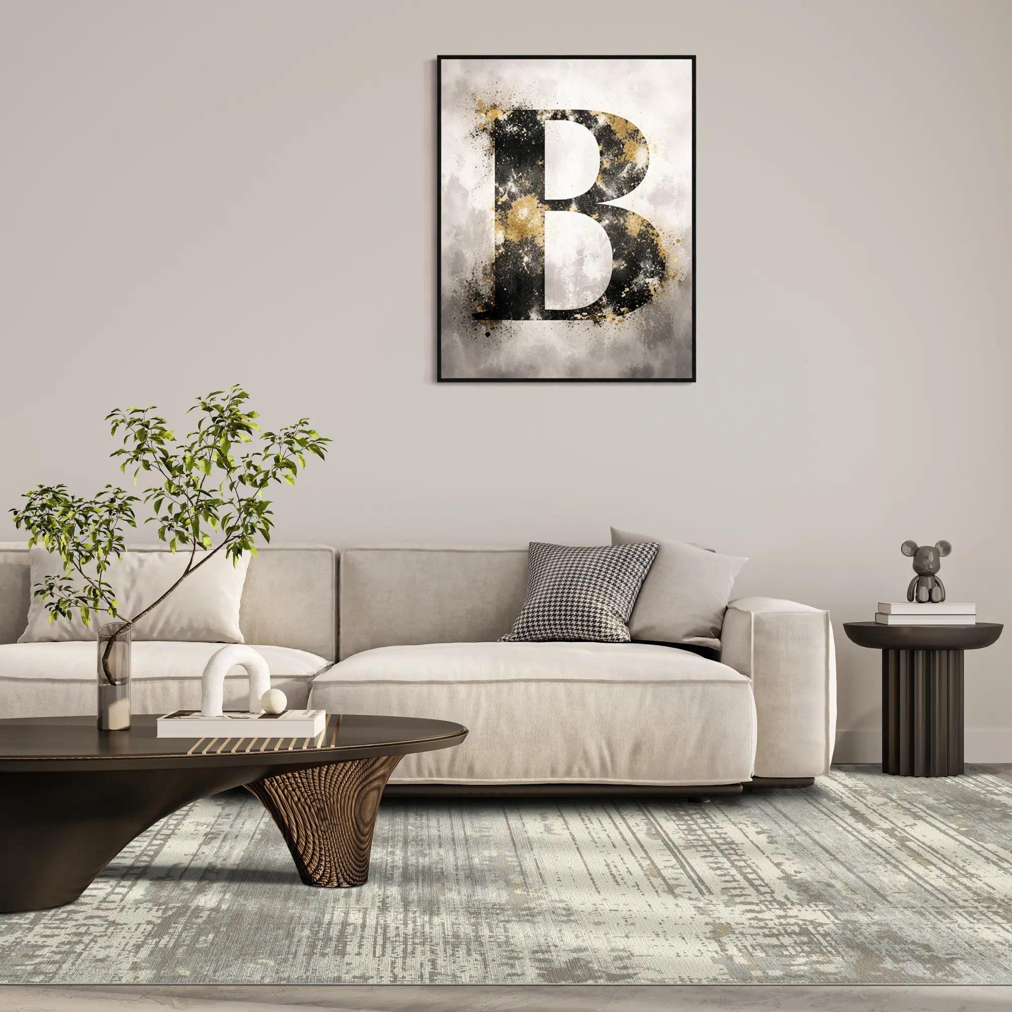 Sand Strata Distressed Rug