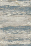 Denim Strata Distressed Rug Blue