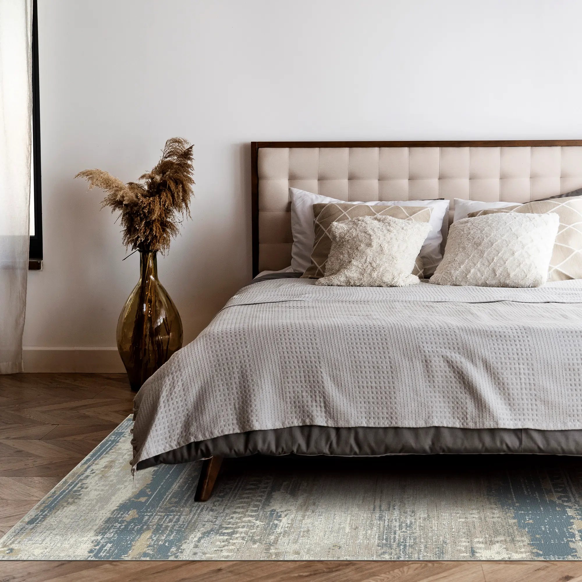 Denim Strata Distressed Rug