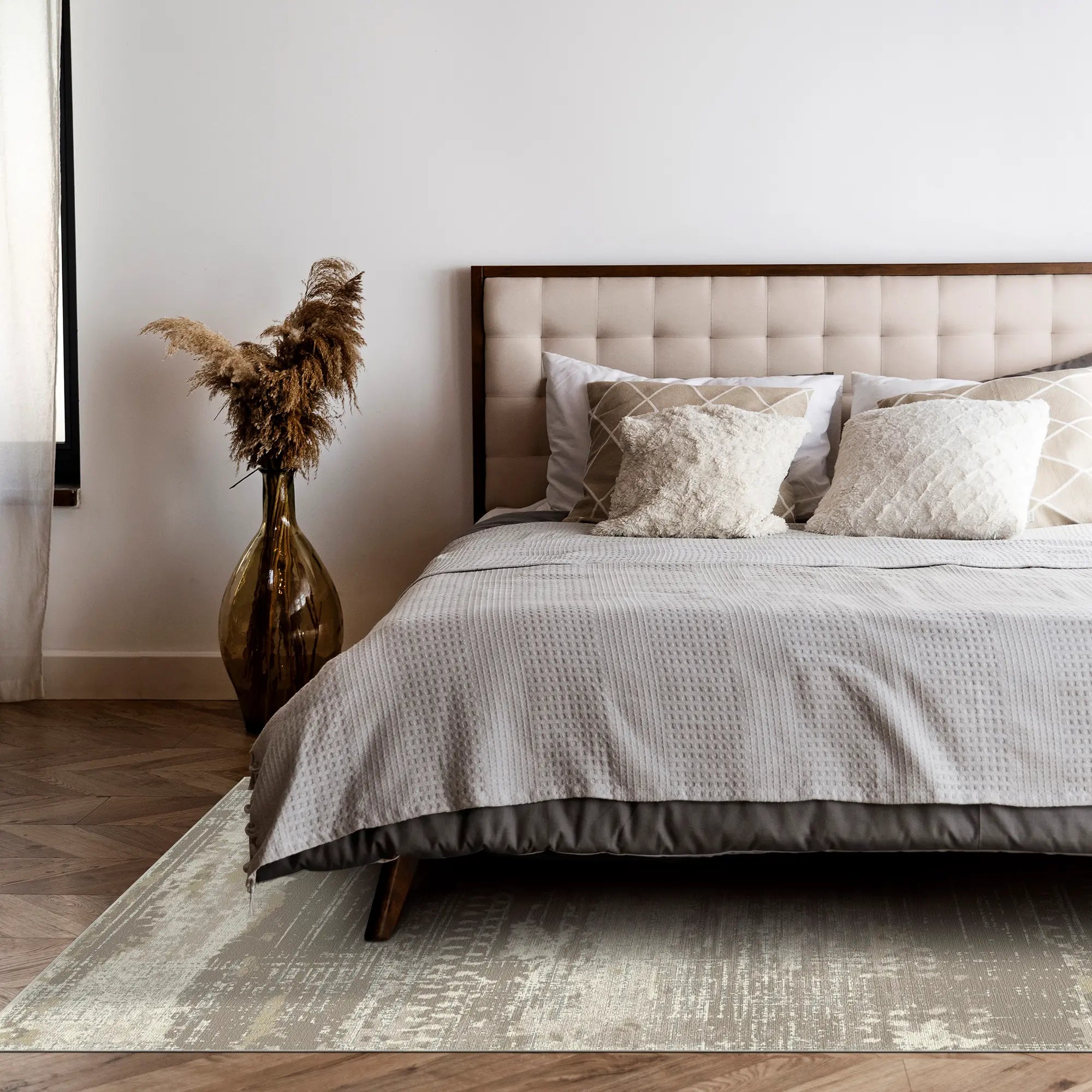 Taupe Strata Distressed Rug