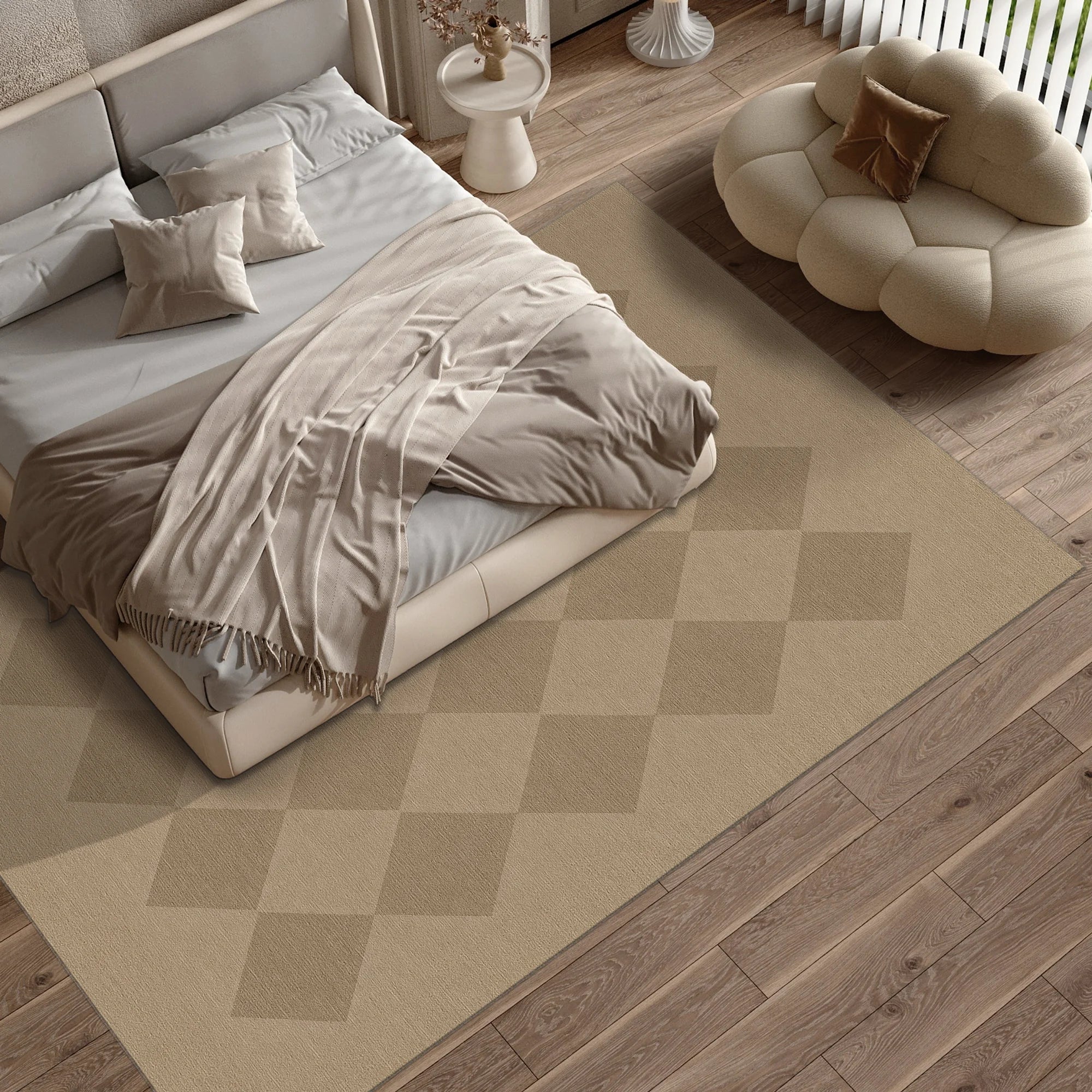Tappeto moderno effetto juta Argyle