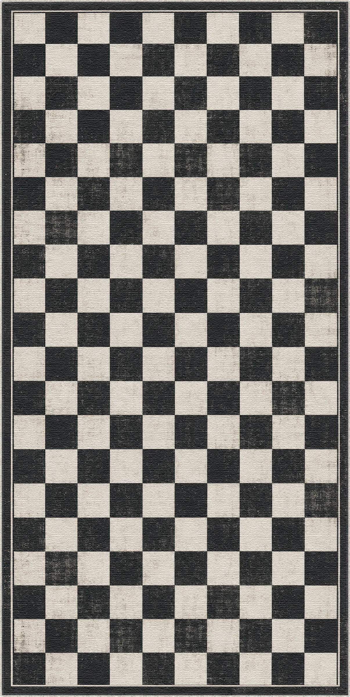 Tappeto da scacchi a scacchiera bianco e nero