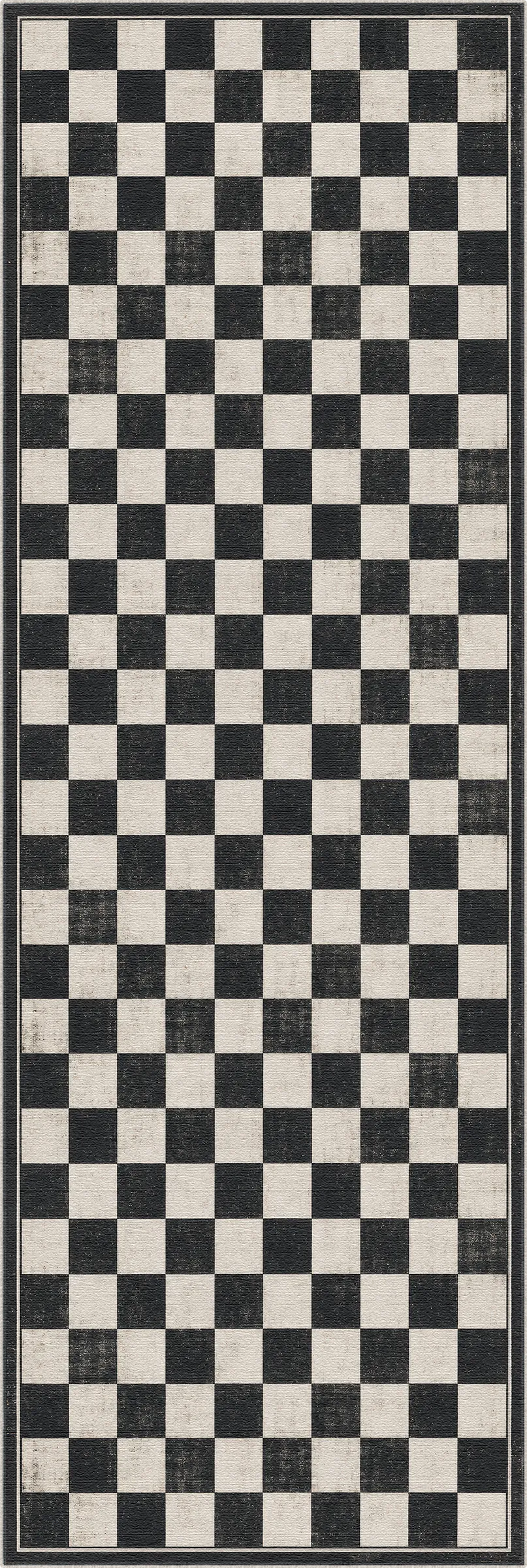 Tappeto da scacchi a scacchiera bianco e nero
