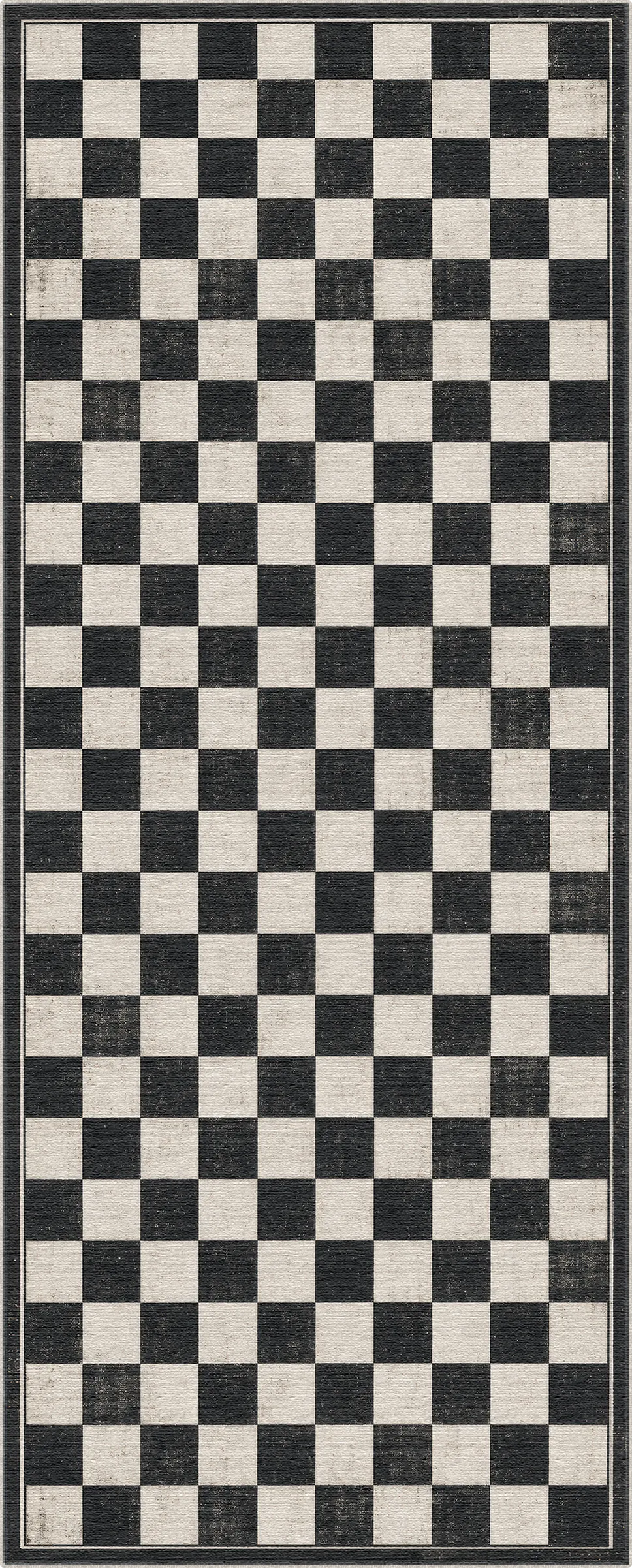 Tappeto da scacchi a scacchiera bianco e nero