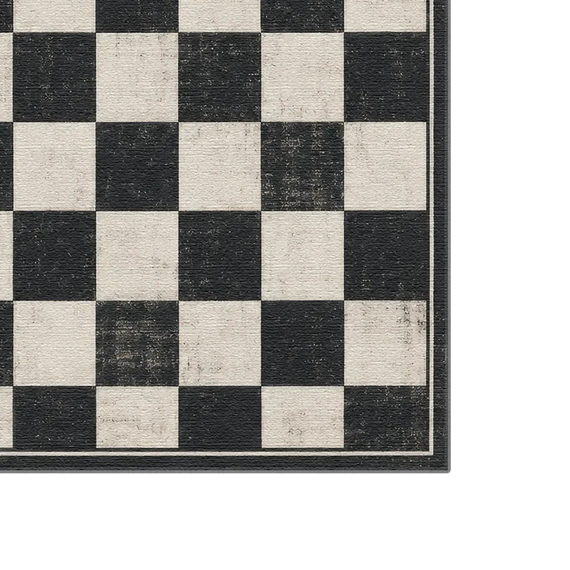 Tappeto da scacchi a scacchiera bianco e nero
