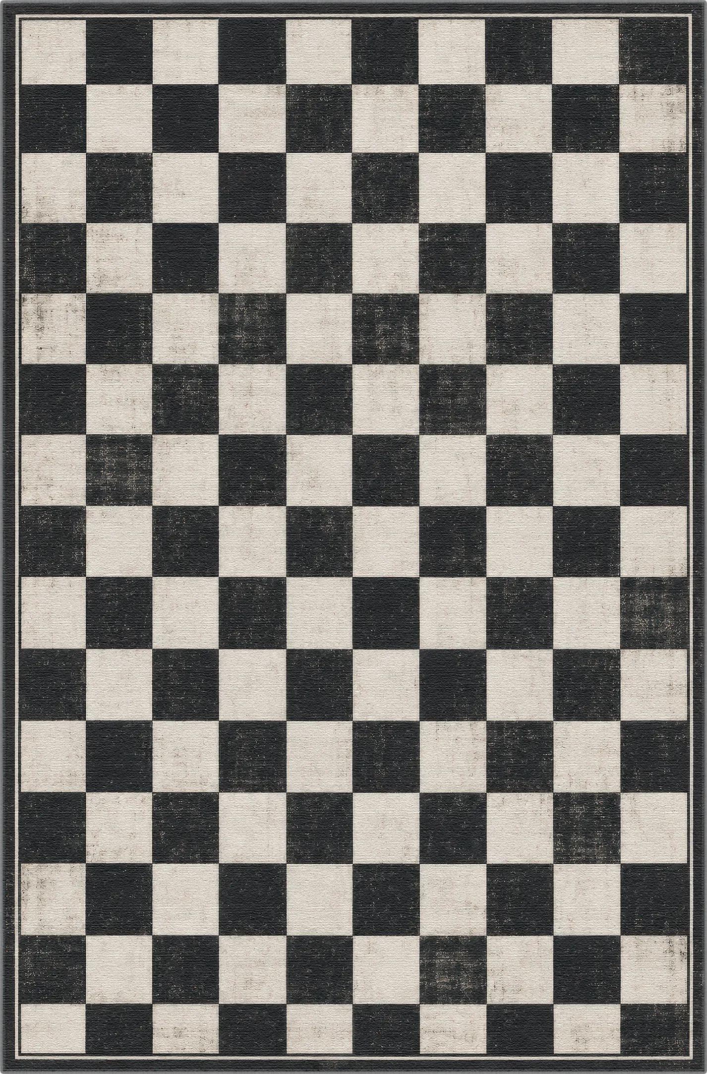 Tappeto da scacchi a scacchiera bianco e nero