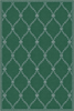 Tappeto elegante verde con motivo a reticolo barocco 
