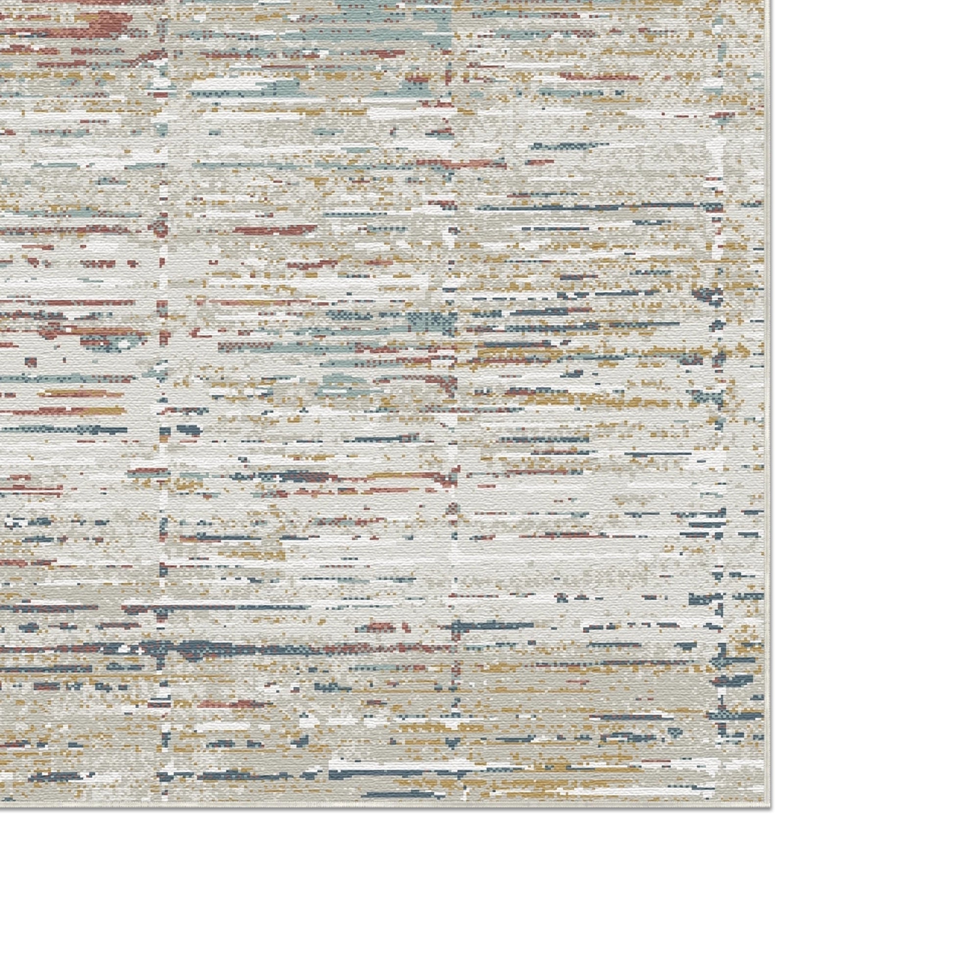 Luminous Grid Linear Abstract Rug