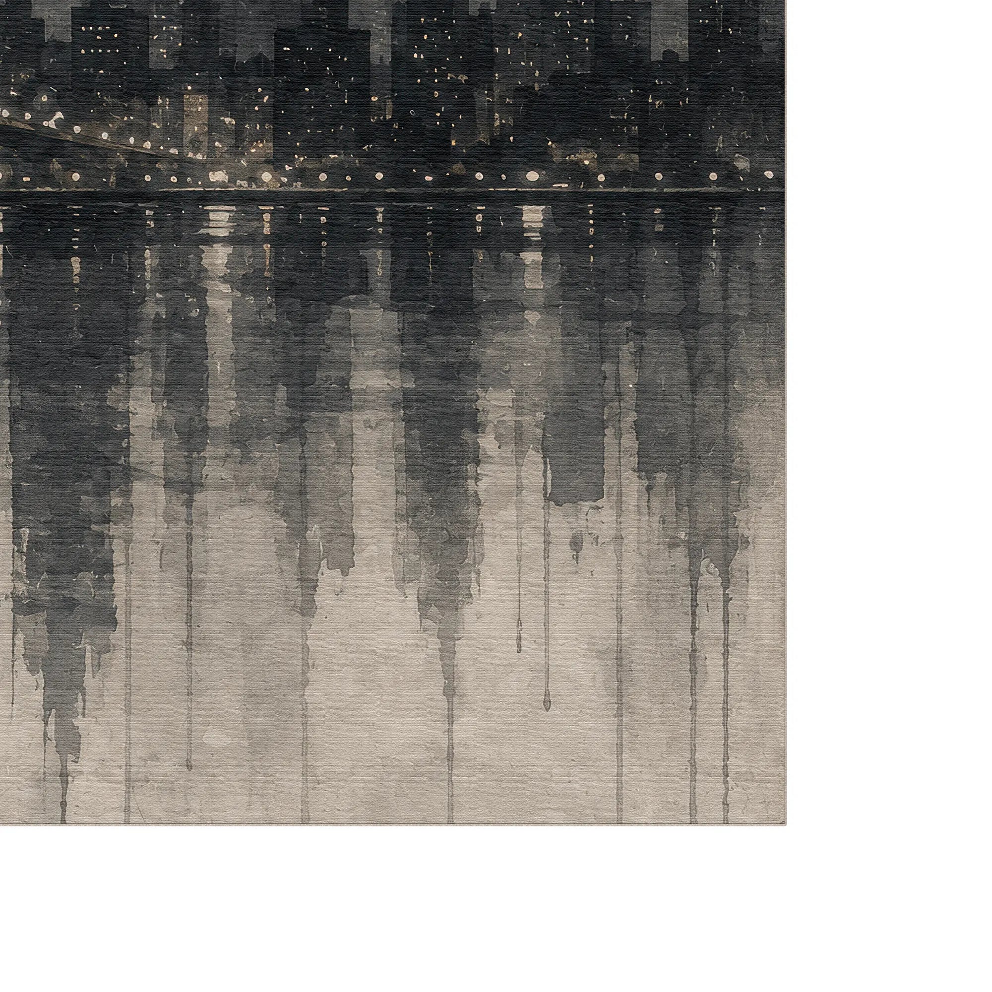 Tappeto artistico monocromatico con skyline di New York City
