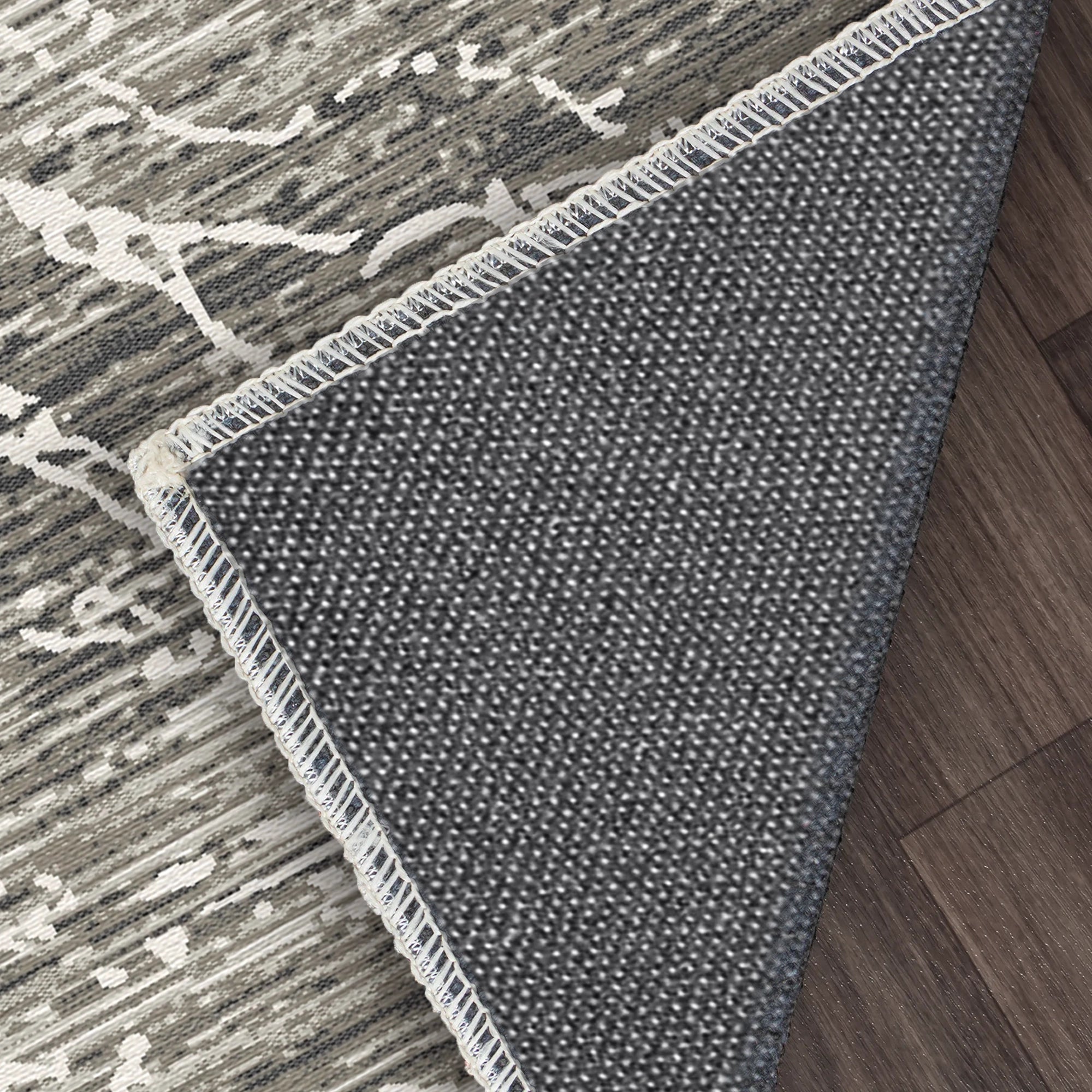 Carrara Frost Marble Washable Rug