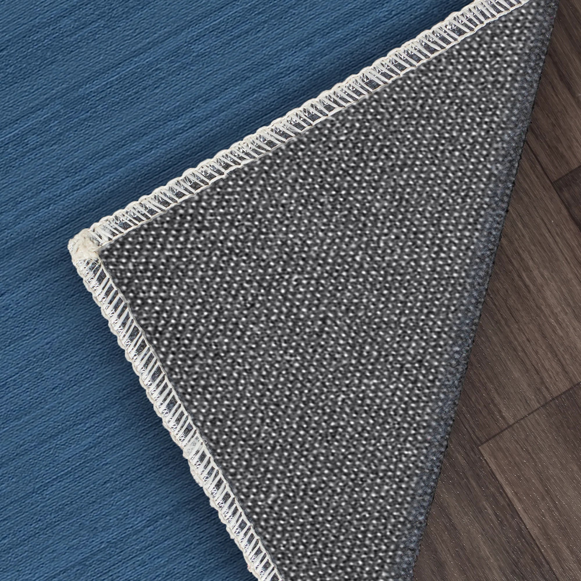 Azure Horizon Textured Washable Rug