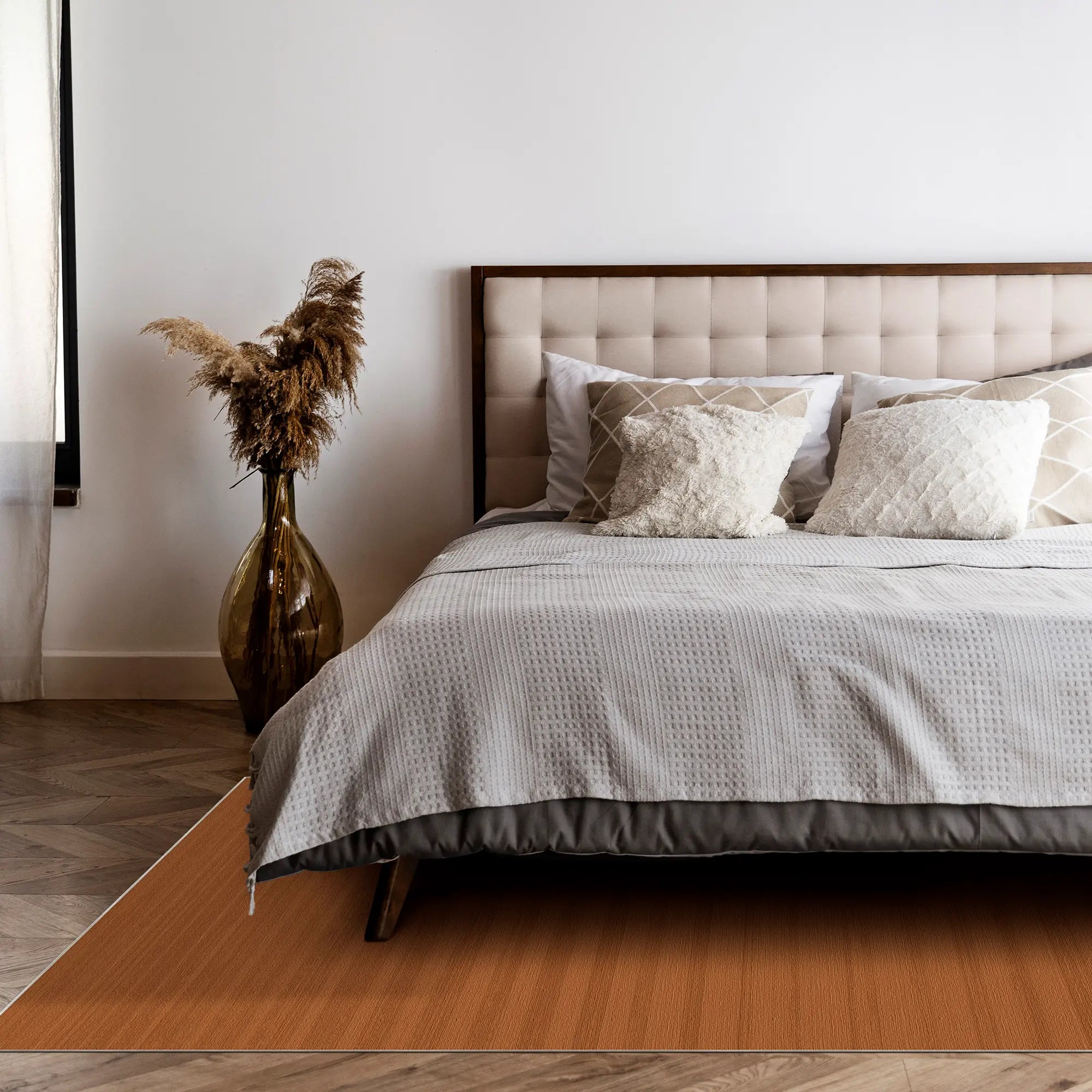 Amber Earth Linear Textured Rug