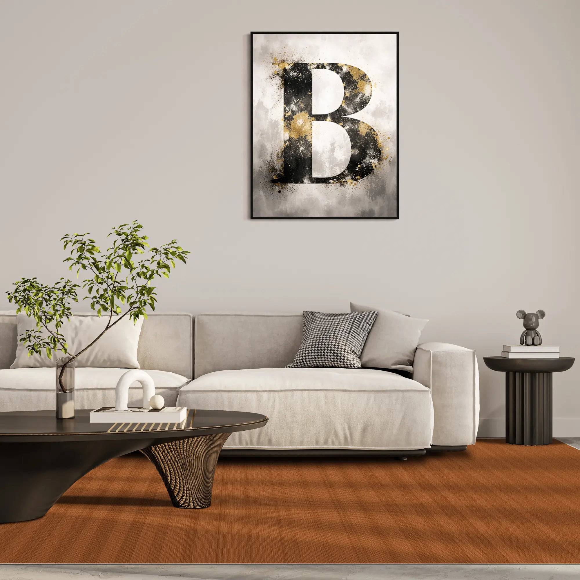 Amber Earth Linear Textured Rug