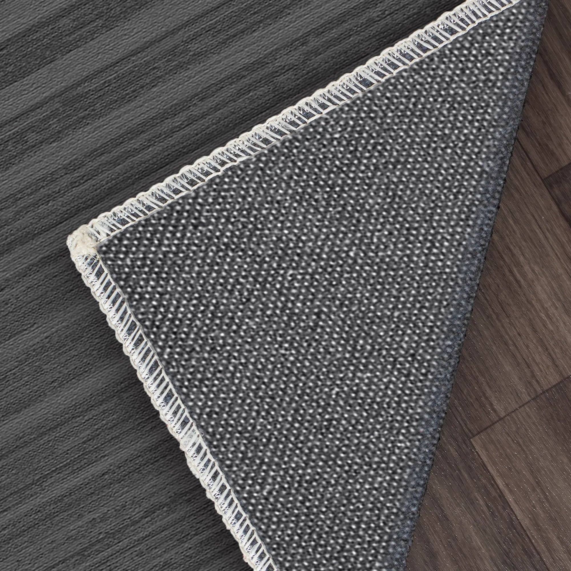 Shadow Onyx Linear Textured Rug