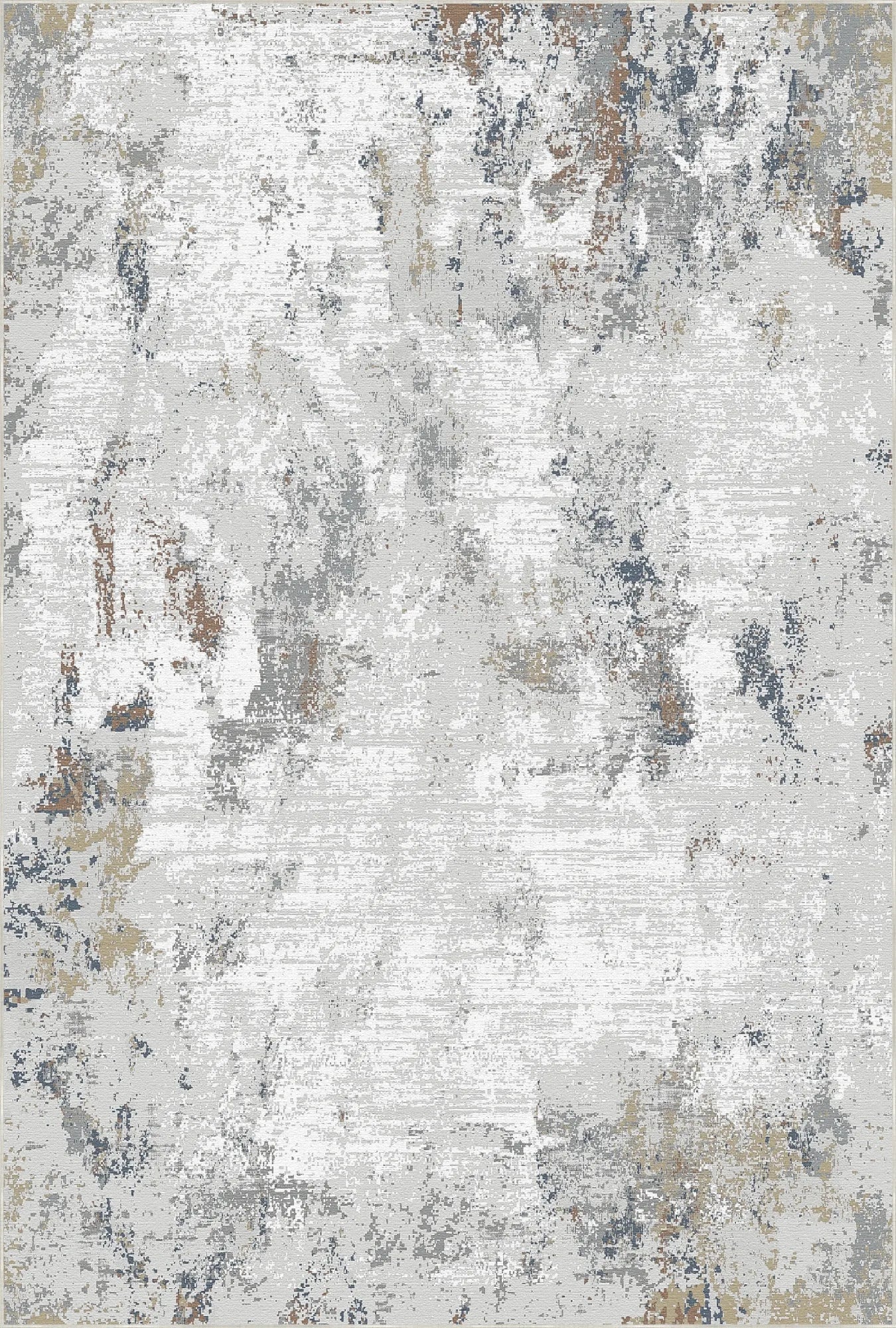 Silver Slate Distressed Abstract Rug