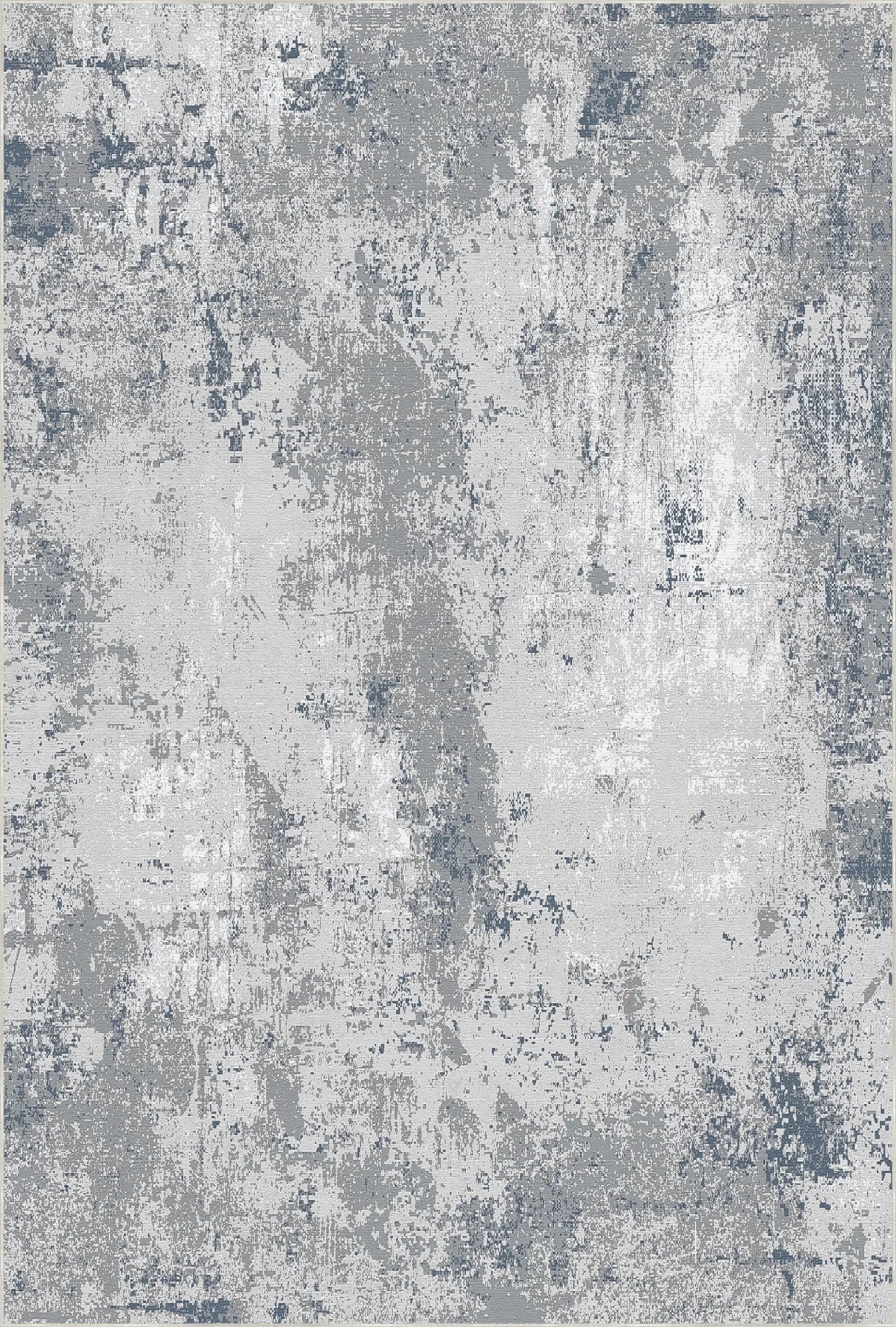 Misty Slate Distressed Abstract Rug