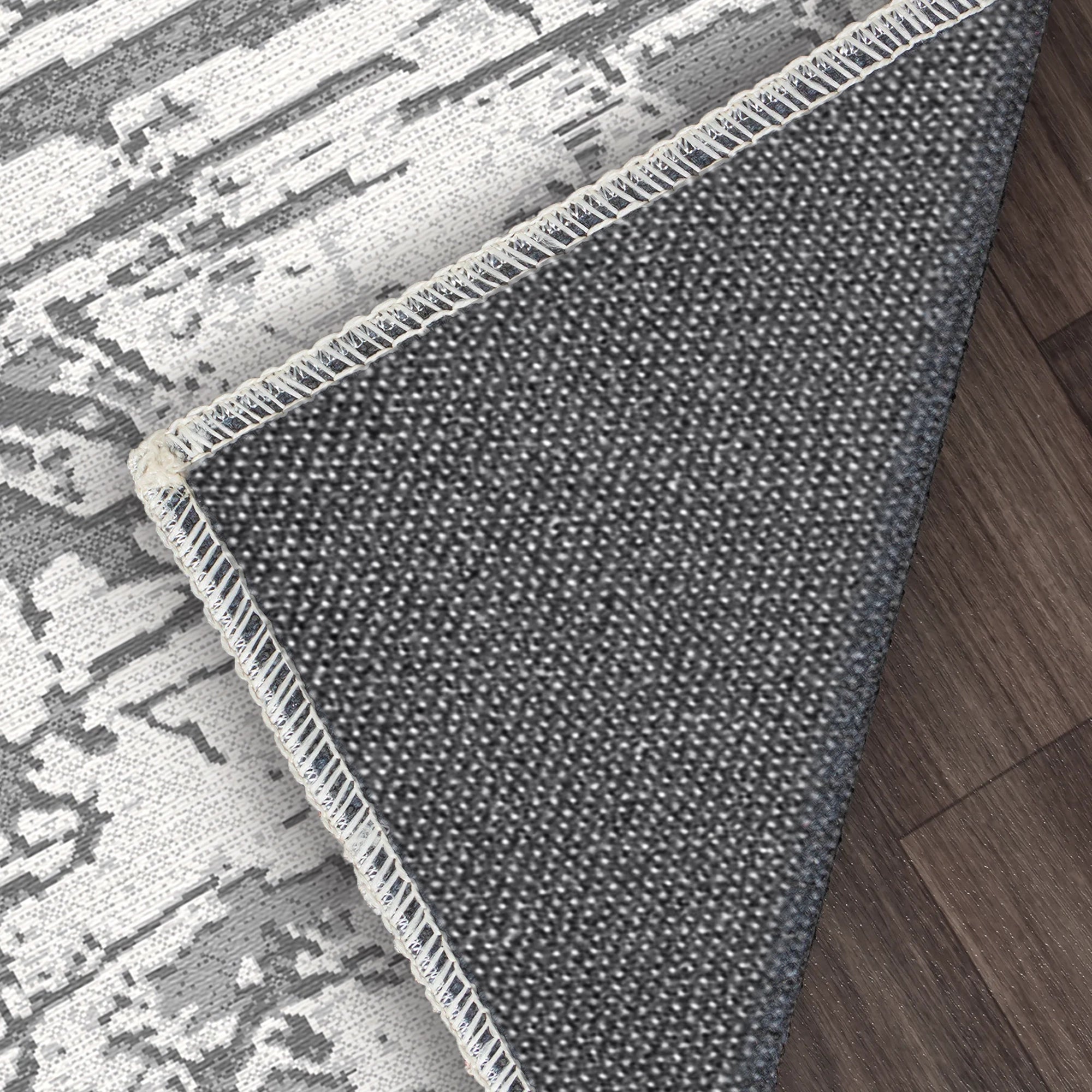 Slate Fracture Distressed Abstract Rug