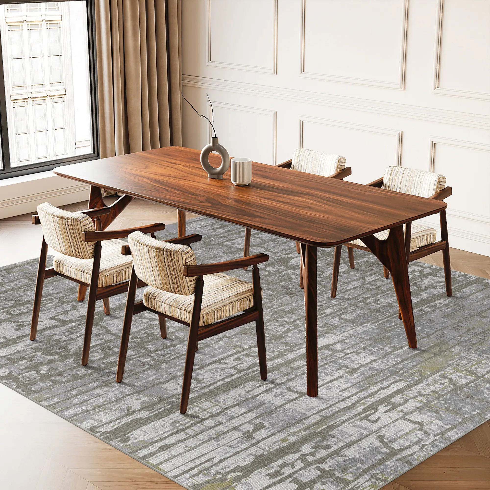 Sandstone Slate Distressed Abstract Rug