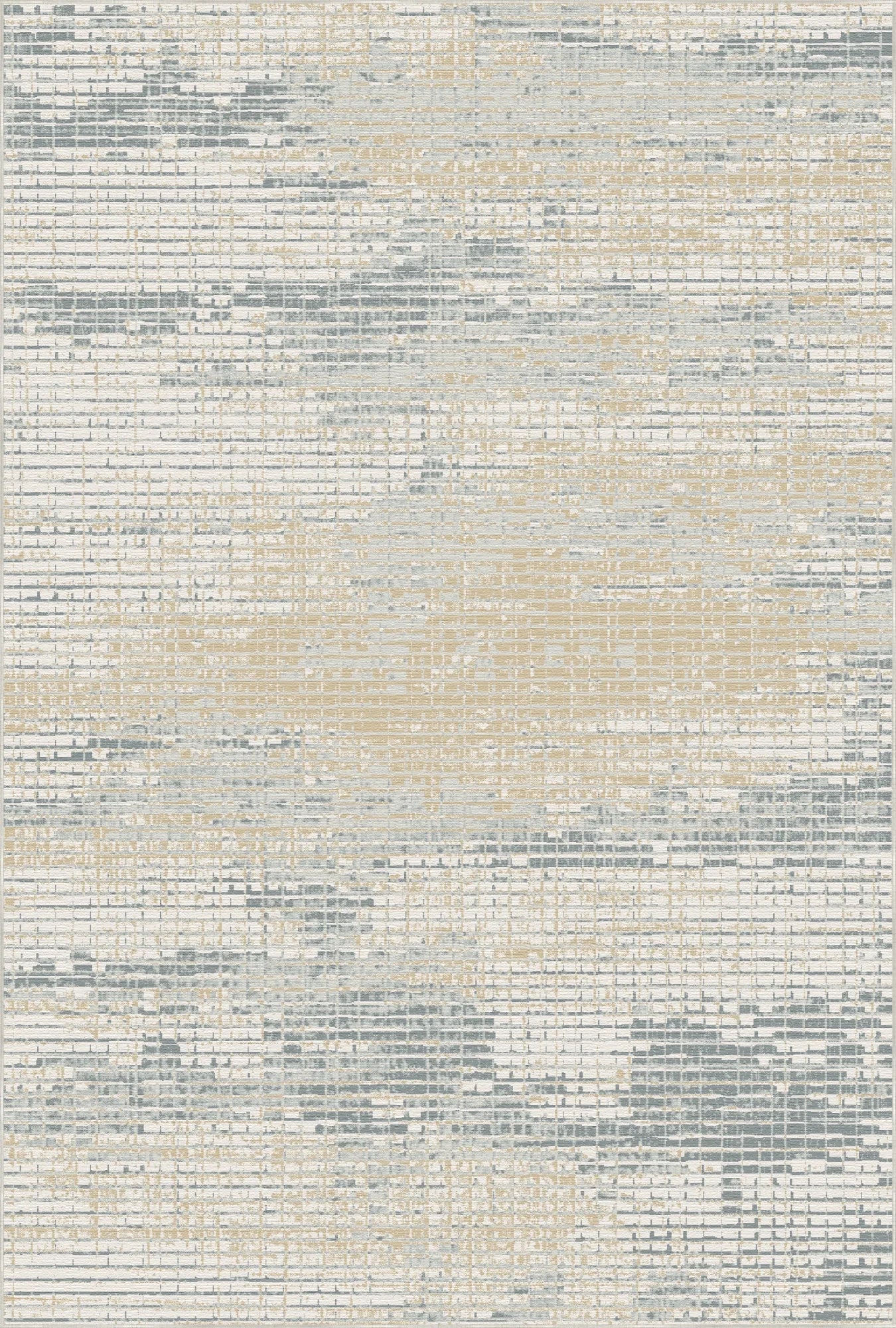 Arctic Taupe Mosaic Abstract Rug