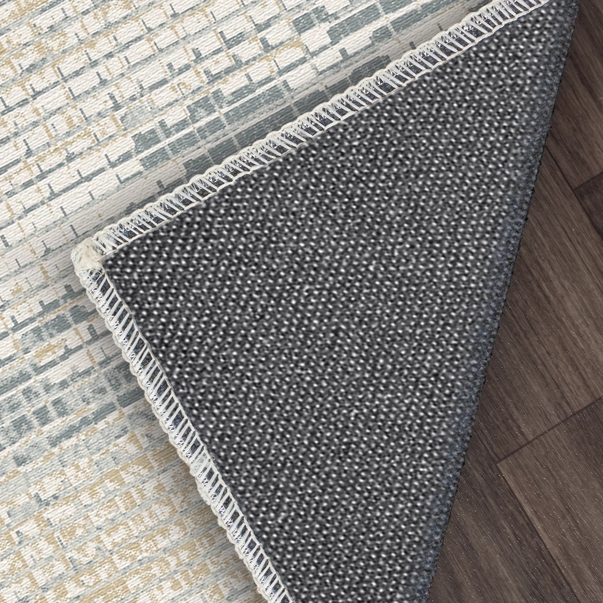 Arctic Taupe Mosaic Abstract Rug