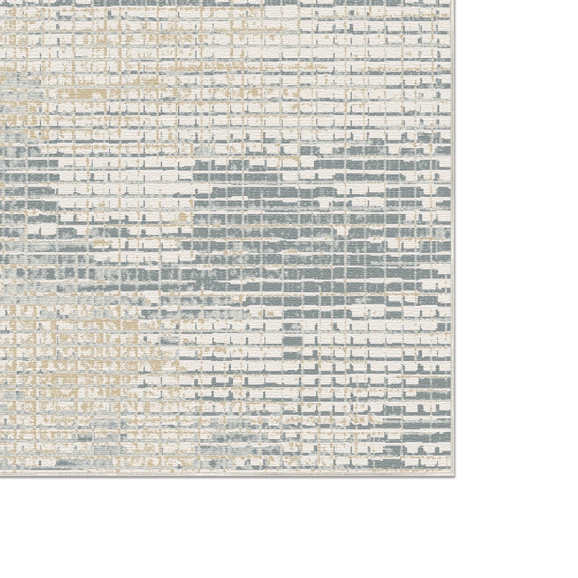 Arctic Taupe Mosaic Abstract Rug