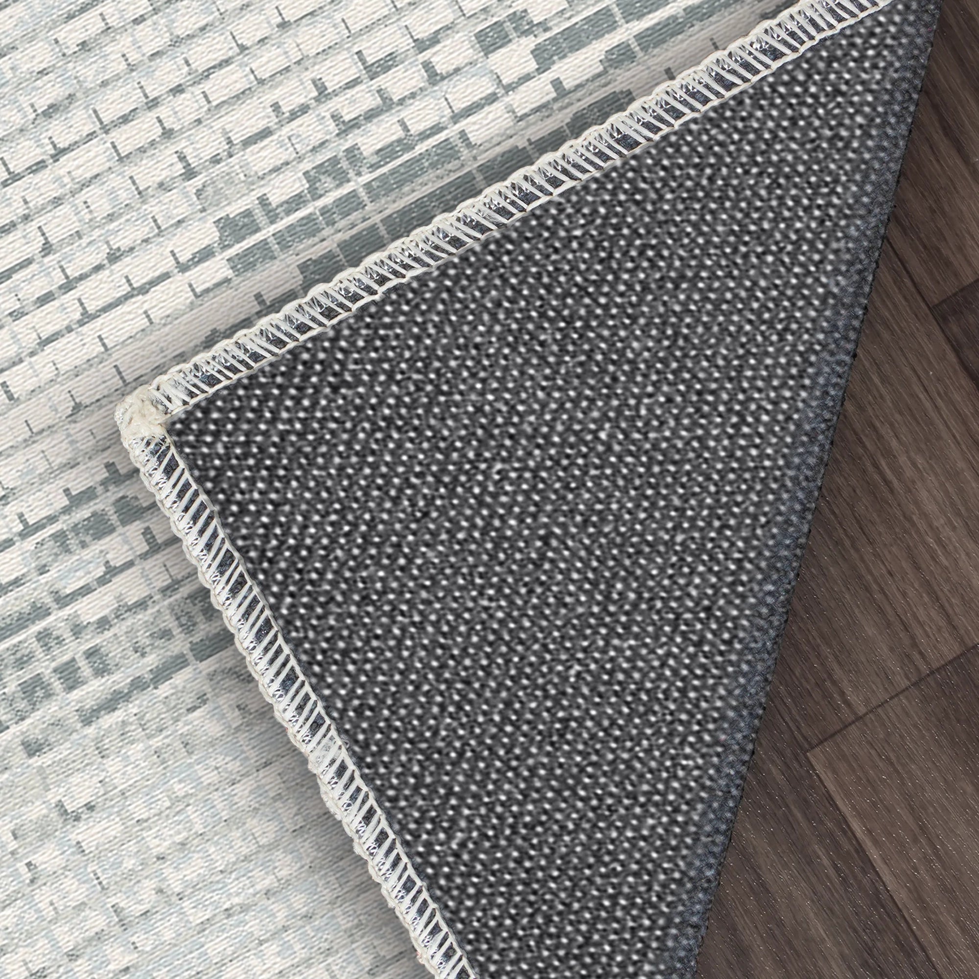 Silver Matrix Mosaic Abstract Rug