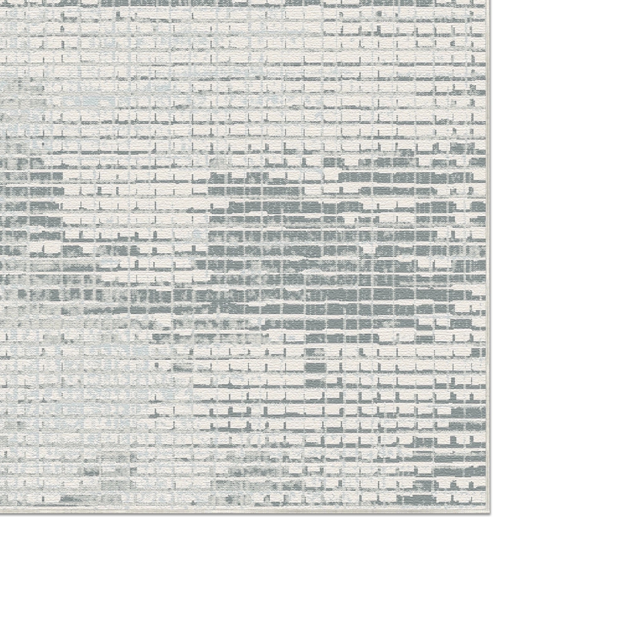 Silver Matrix Mosaic Abstract Rug