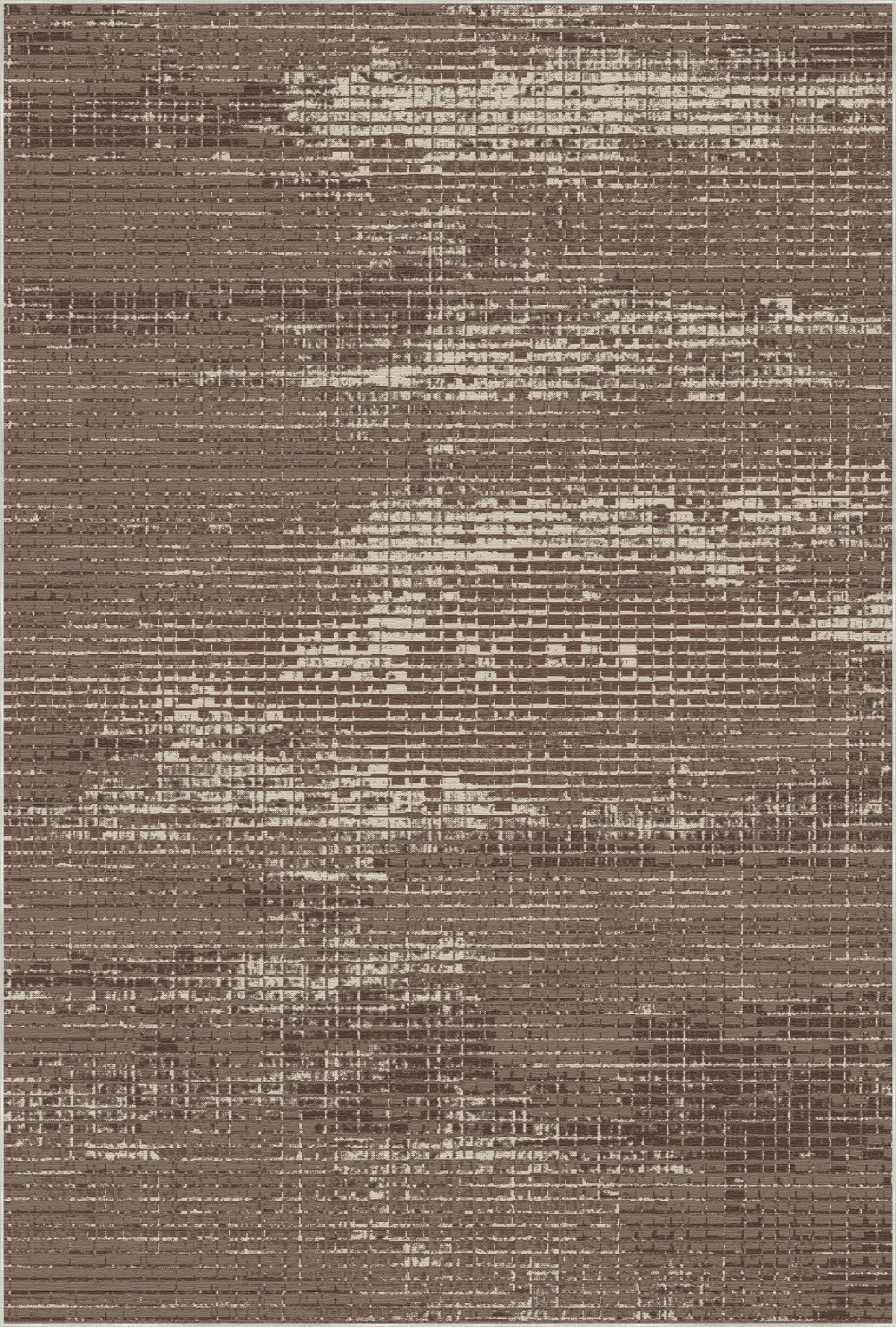 Cocoa Matrix Mosaic Abstract Rug